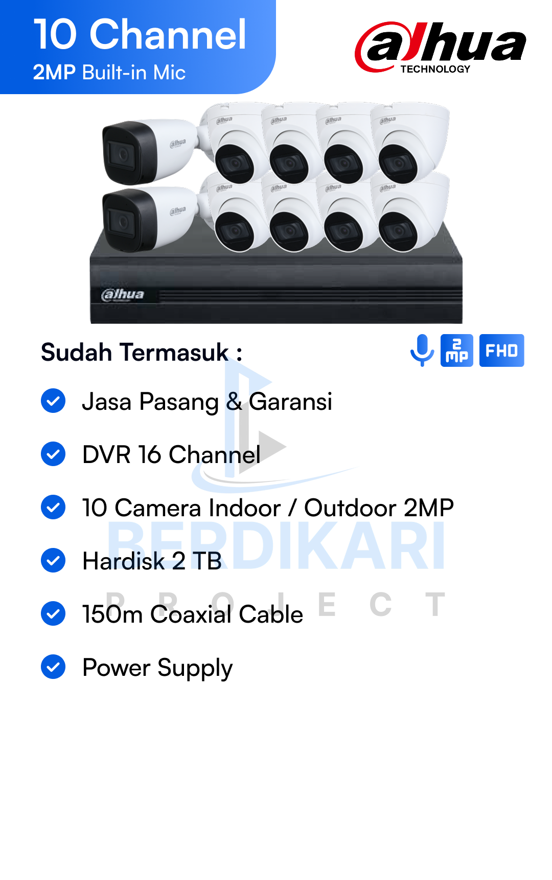 Paket CCTV Dahua Basic 2MP