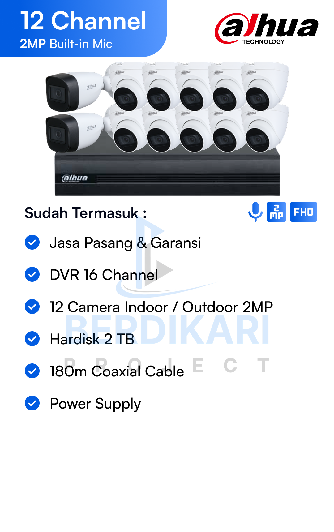 Paket CCTV Dahua Basic 2MP