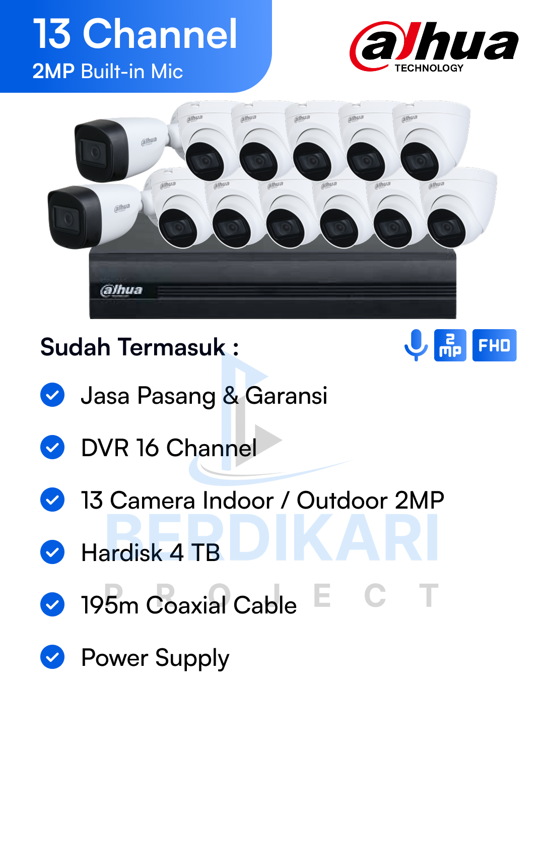 Paket CCTV Dahua Basic 2MP