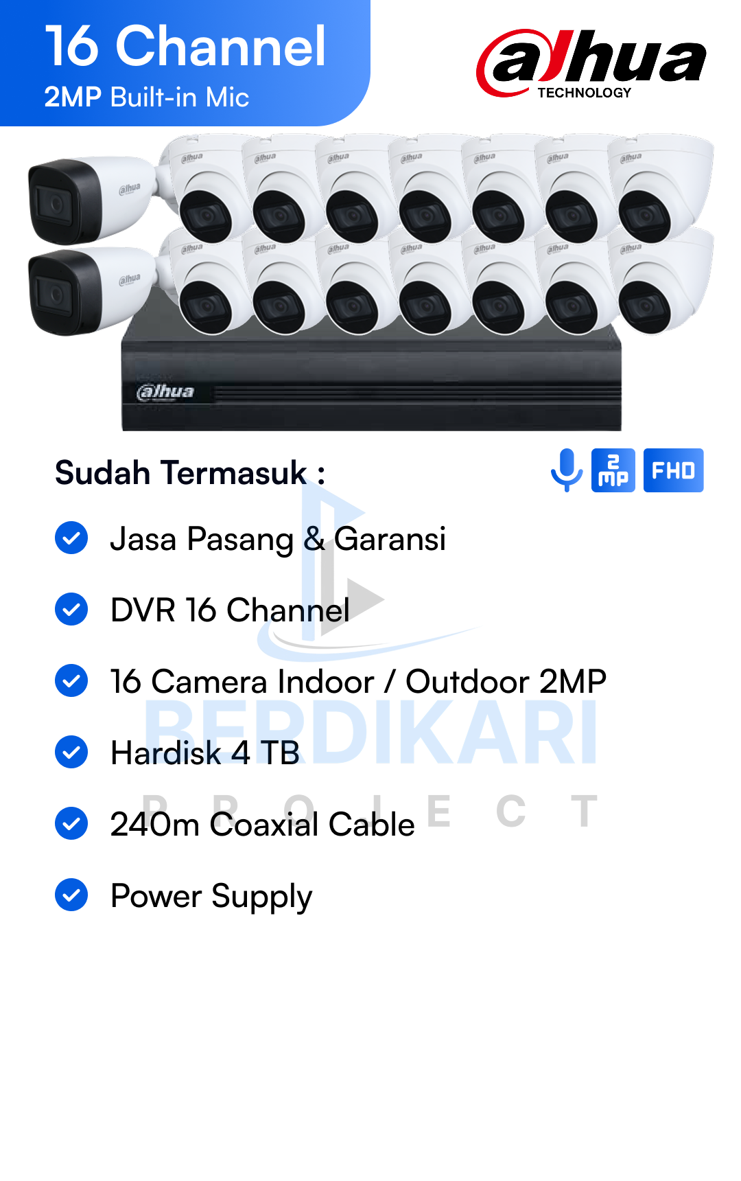 Paket CCTV Dahua Basic 2MP