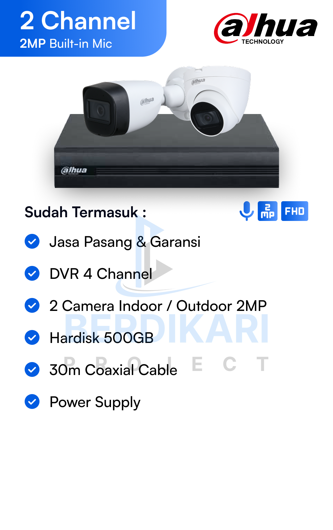 Paket CCTV Dahua Basic 2MP