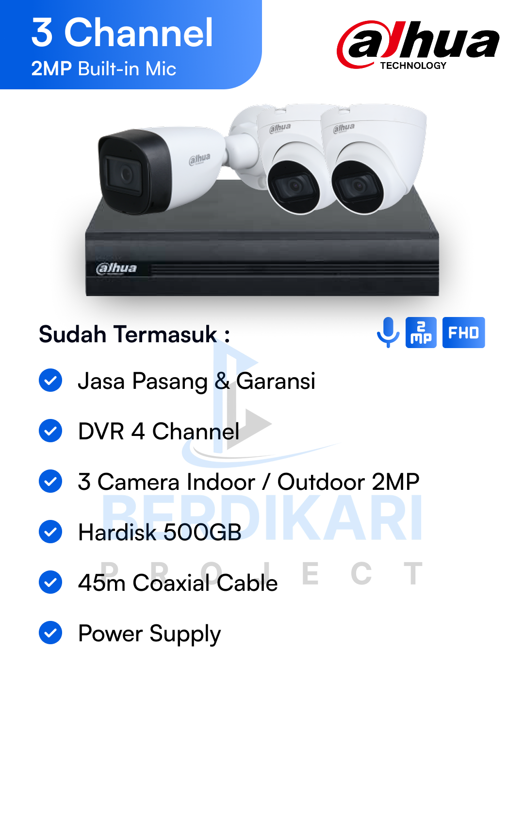 Paket CCTV Dahua Basic 2MP
