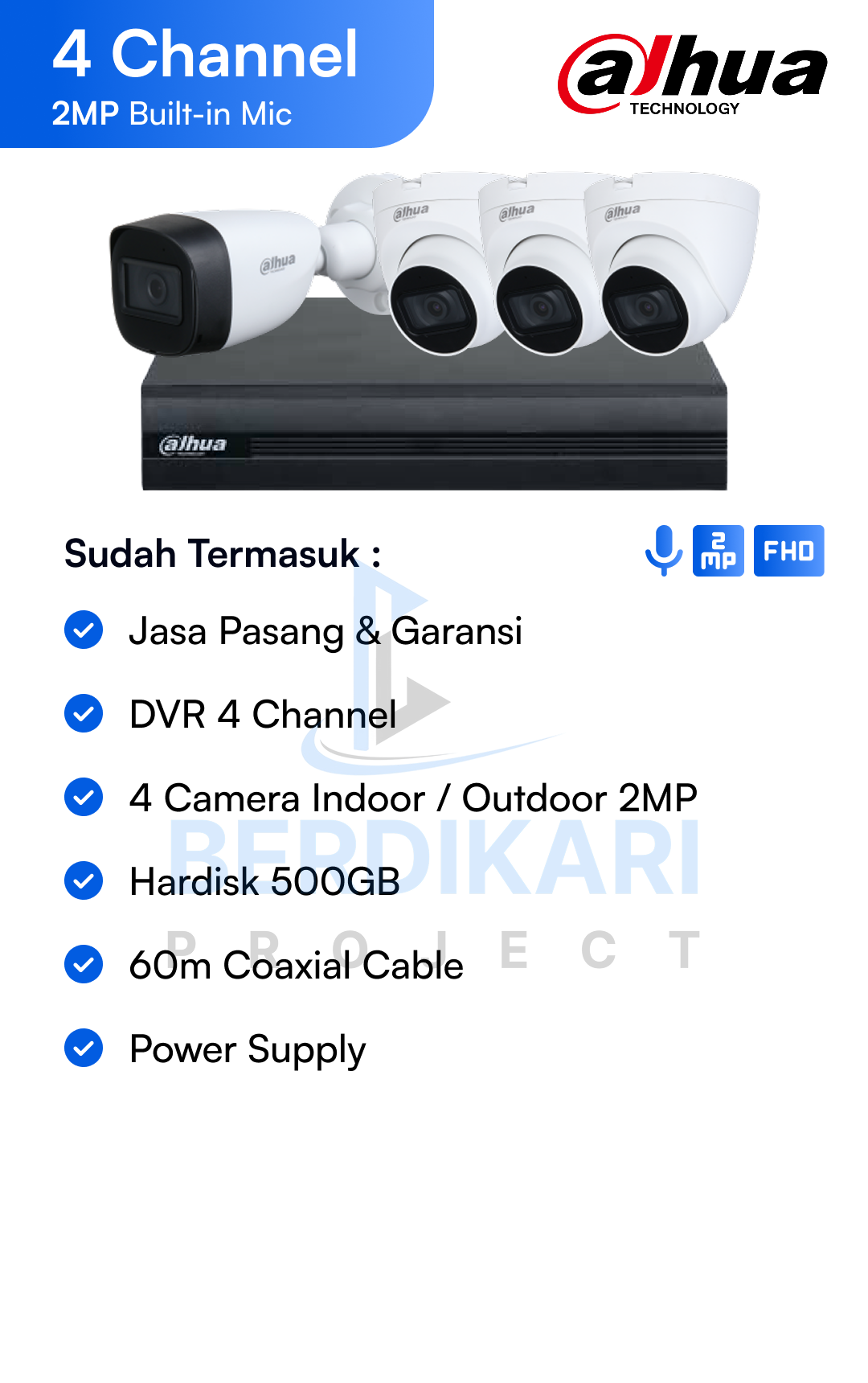 Paket CCTV Dahua Basic 2MP