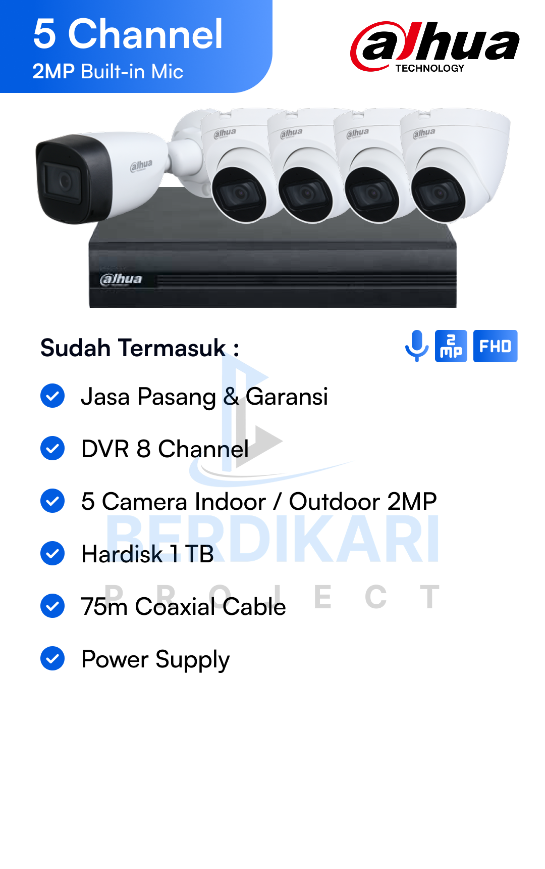 Paket CCTV Dahua Basic 2MP