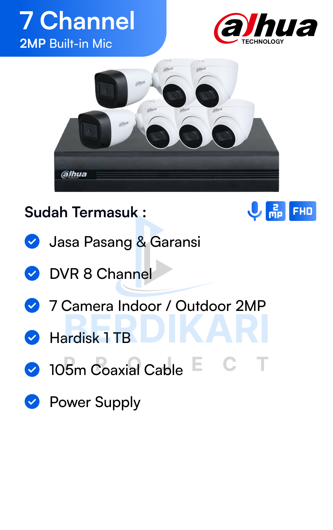 Paket CCTV Dahua Basic 2MP