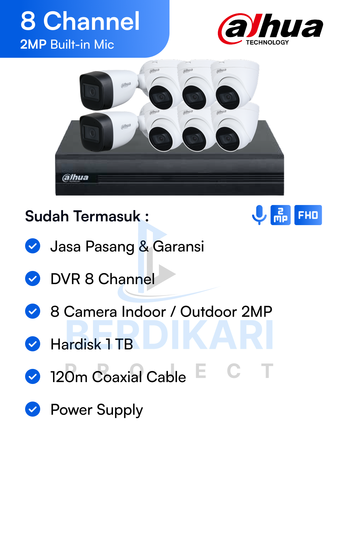 Paket CCTV Dahua Basic 2MP