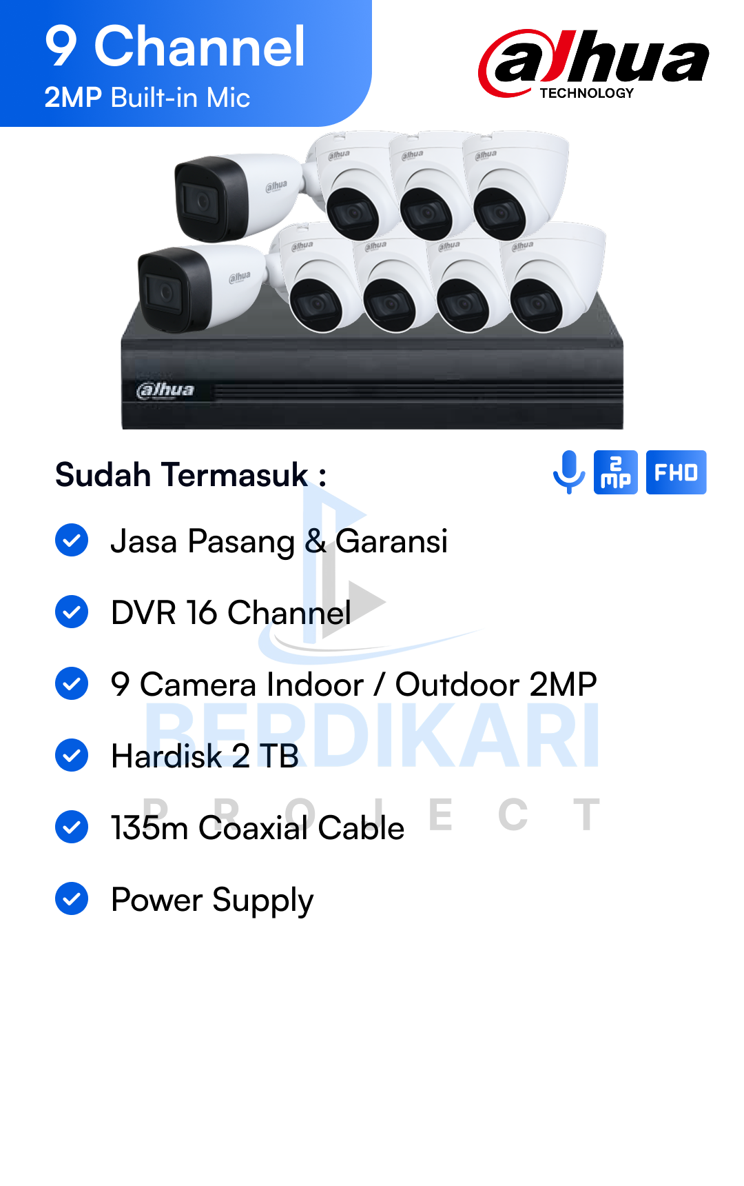 Paket CCTV Dahua Basic 2MP