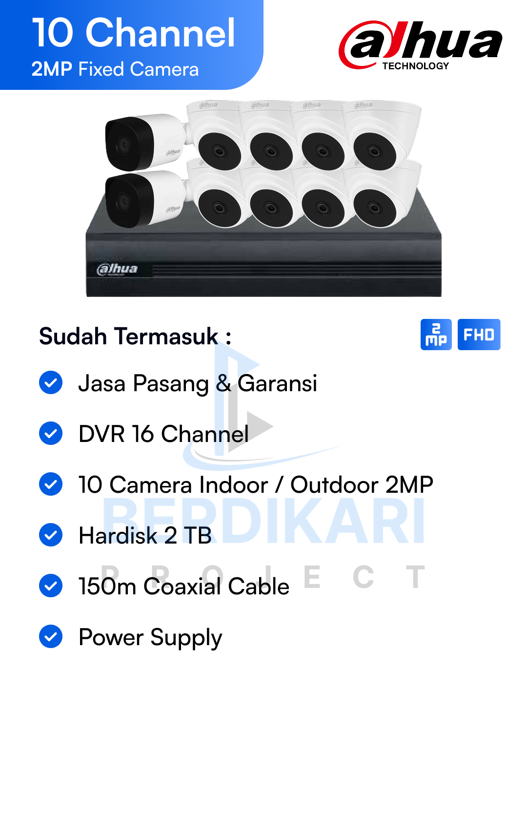 Paket CCTV Dahua Basic 2MP