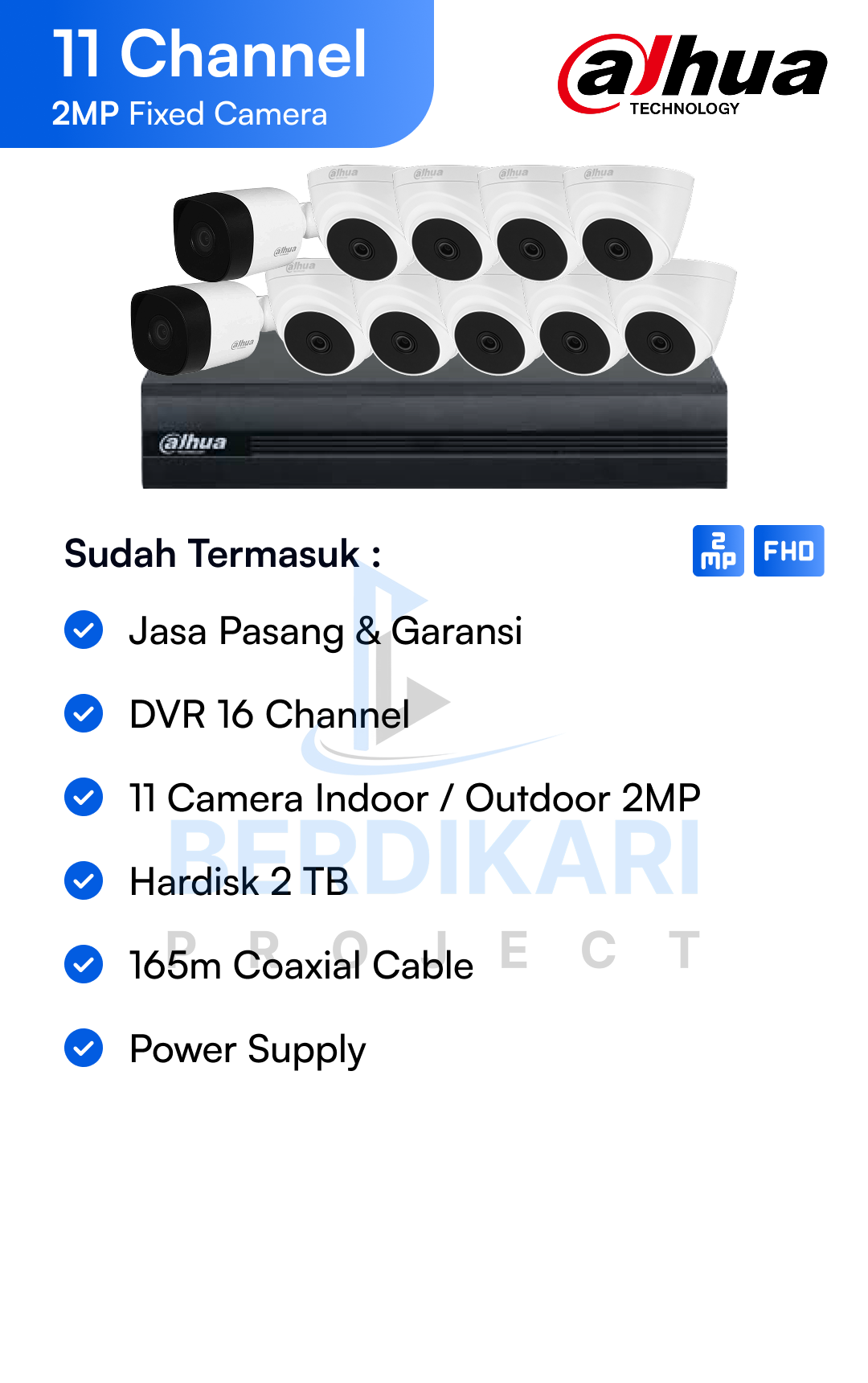 Paket CCTV Dahua Basic 2MP
