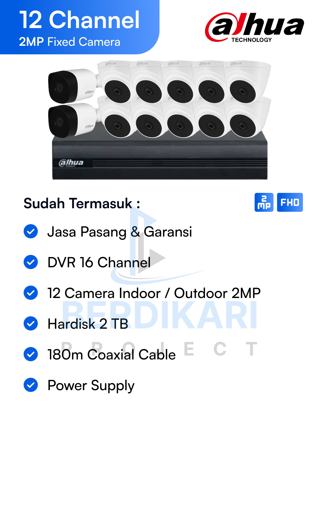 Paket CCTV Dahua Basic 2MP