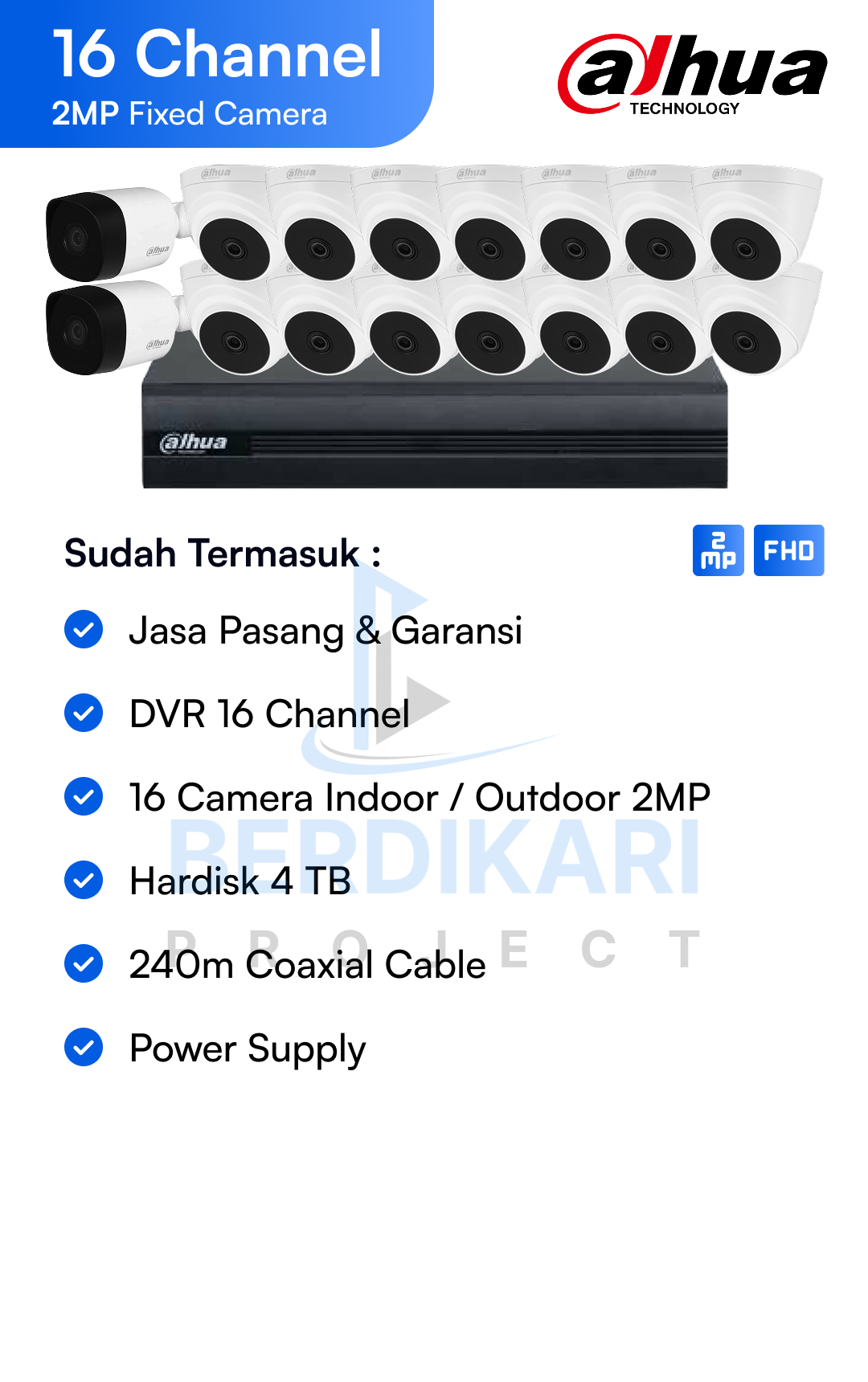 Paket CCTV Dahua Basic 2MP