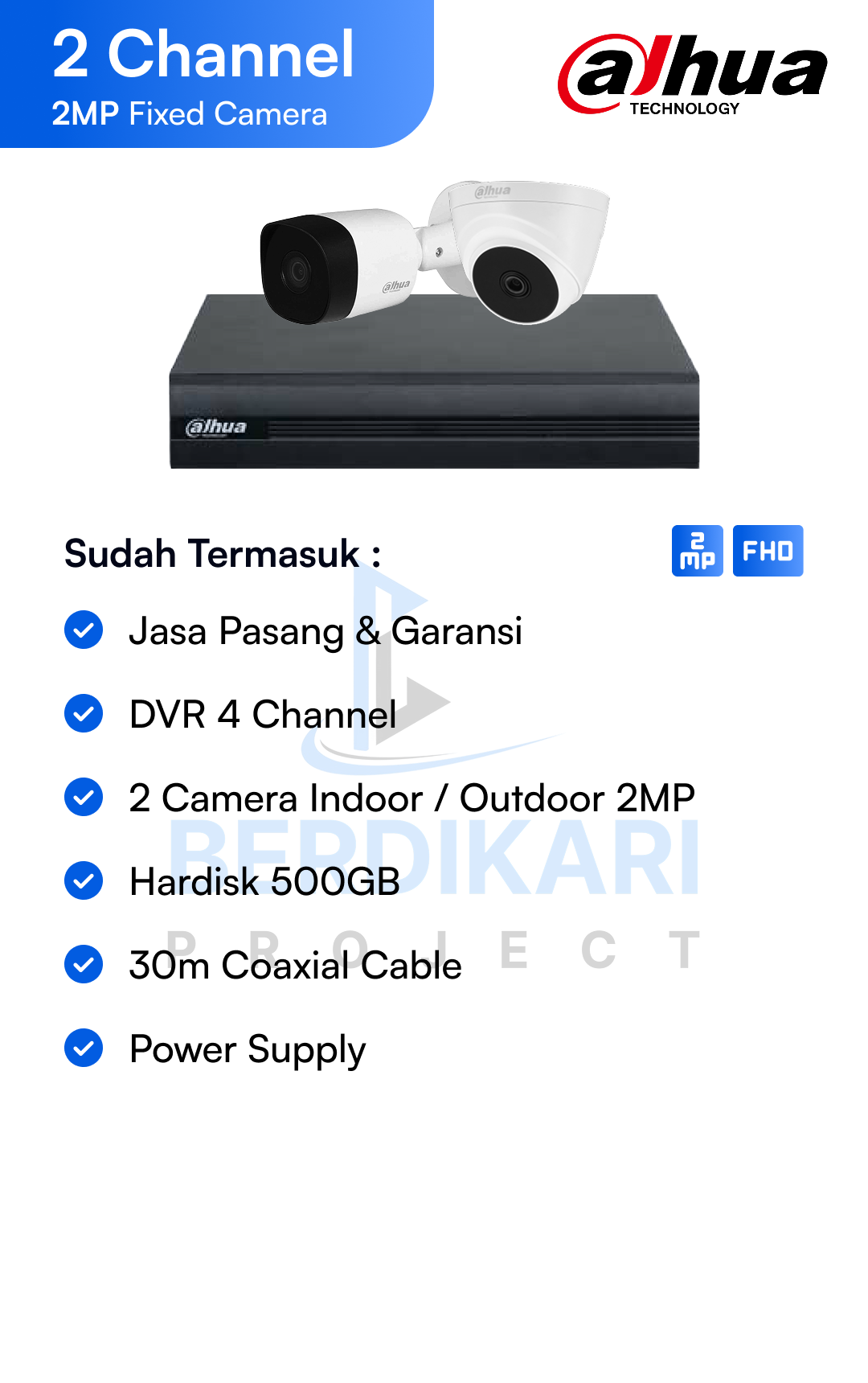 Paket CCTV Dahua Basic 2MP