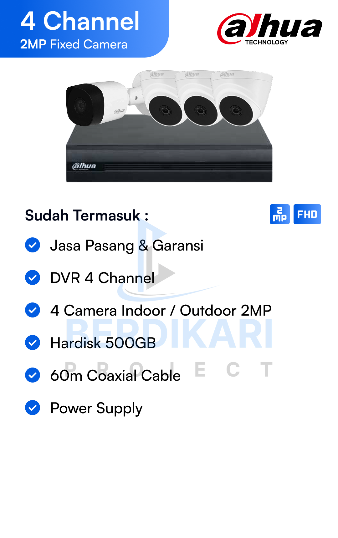 Paket CCTV Dahua Basic 2MP