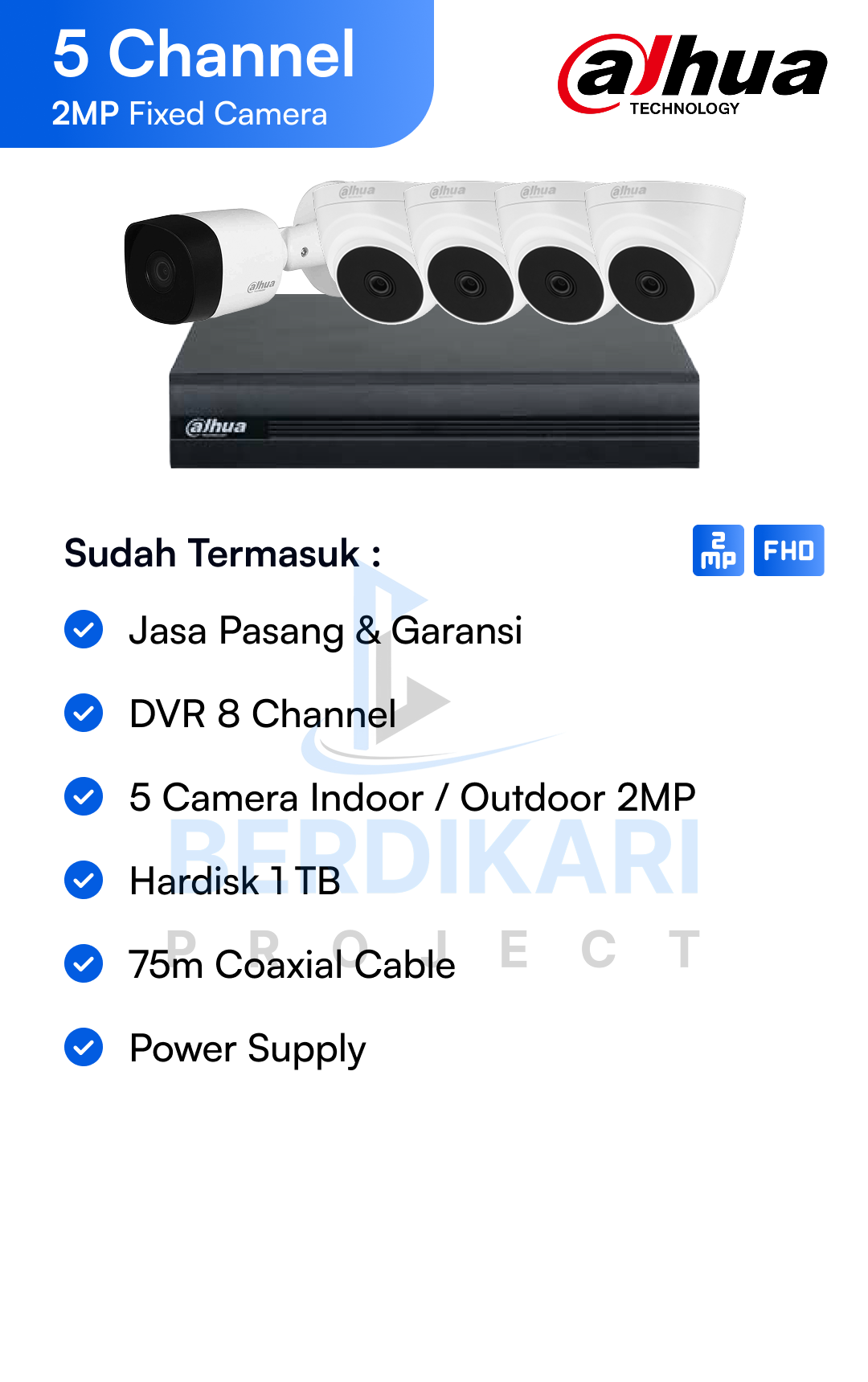 Paket CCTV Dahua Basic 2MP