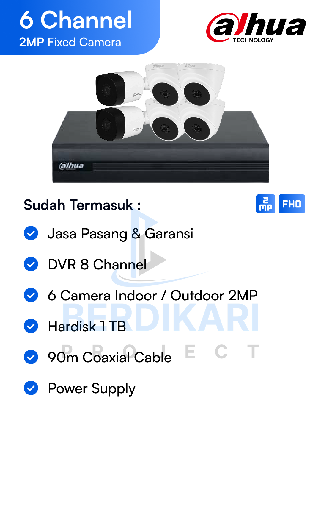 Paket CCTV Dahua Basic 2MP