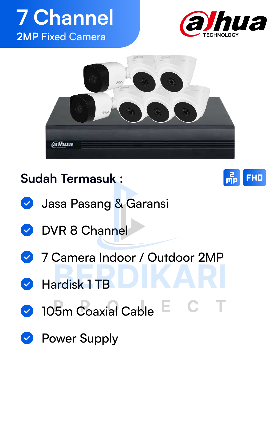 Paket CCTV Dahua Basic 2MP