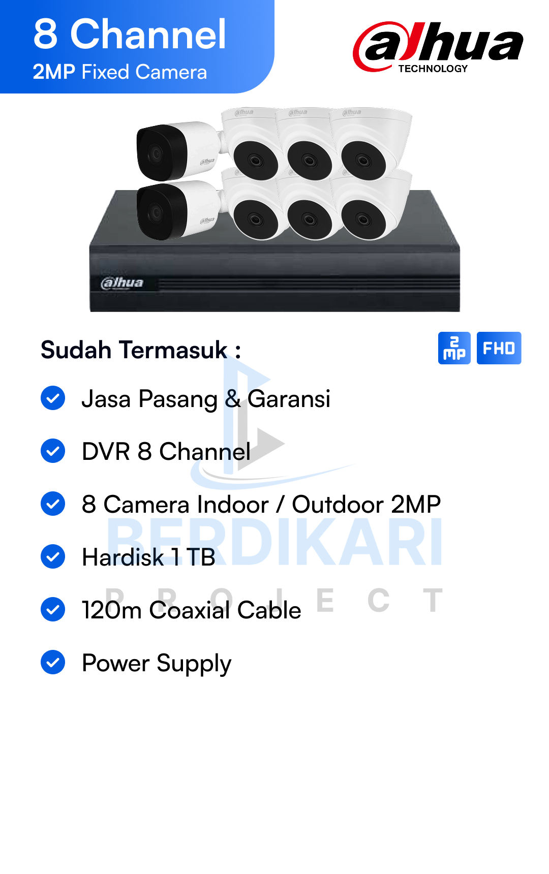 Paket CCTV Dahua Basic 2MP