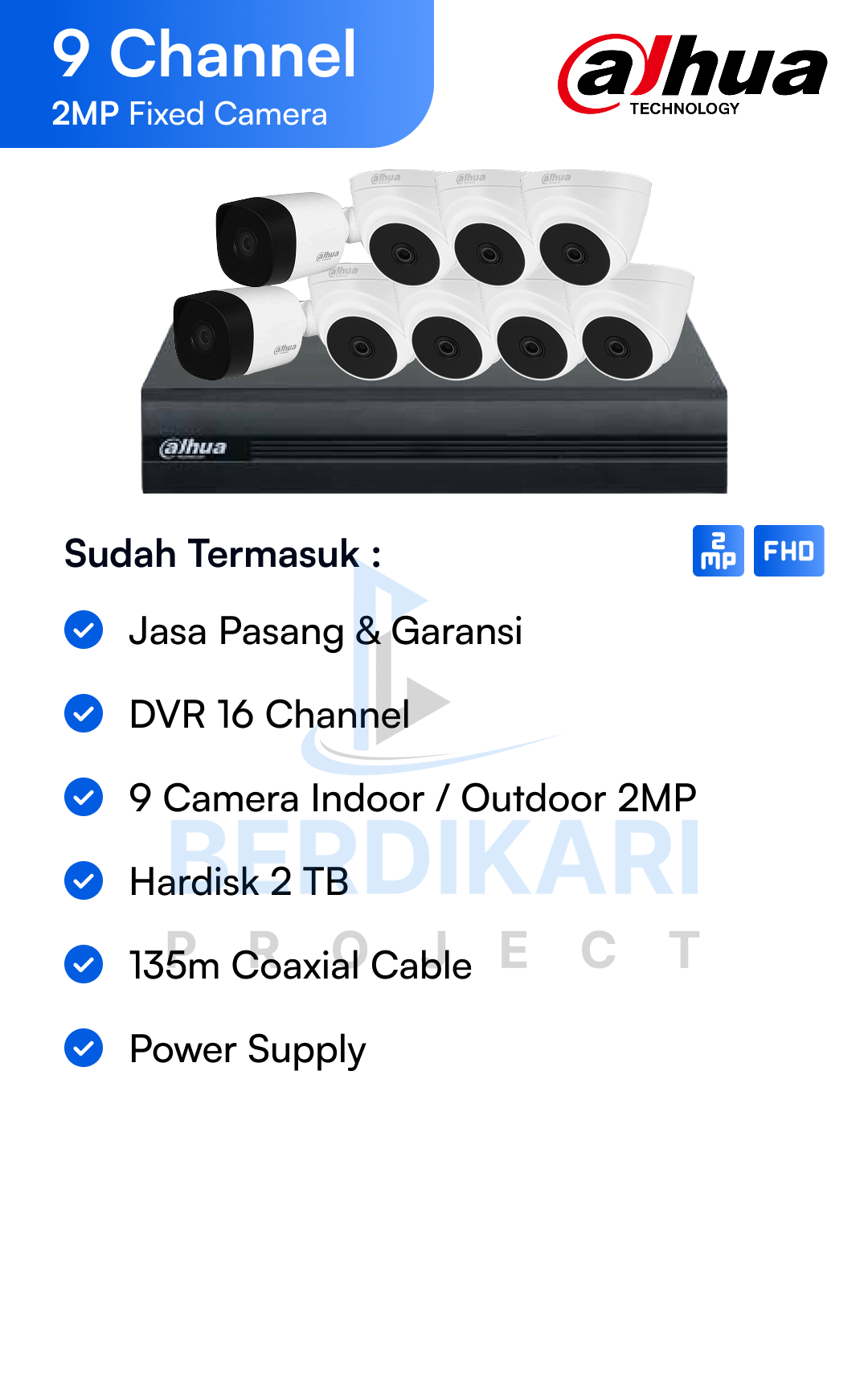Paket CCTV Dahua Basic 2MP