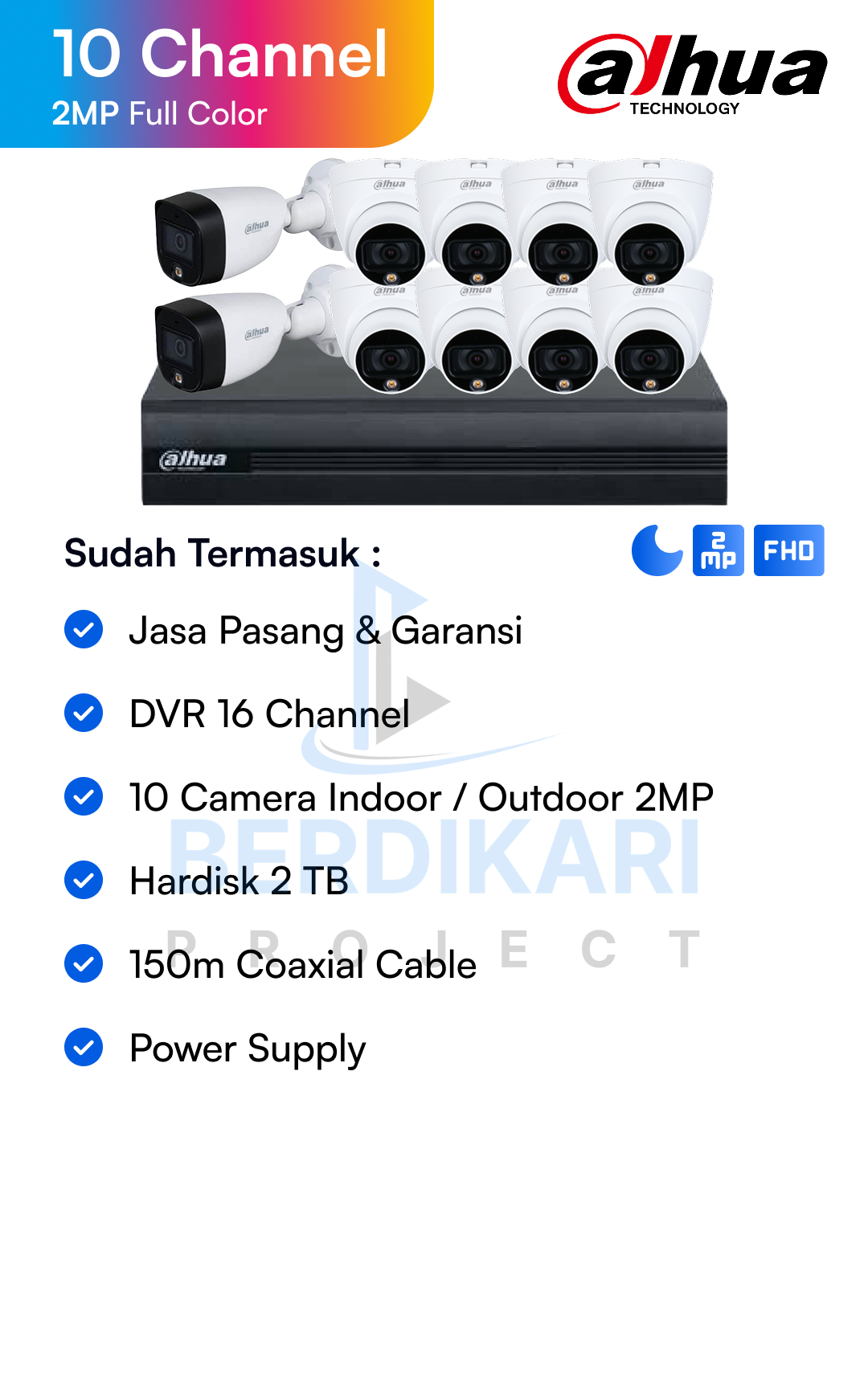 Paket CCTV Dahua Basic 2MP