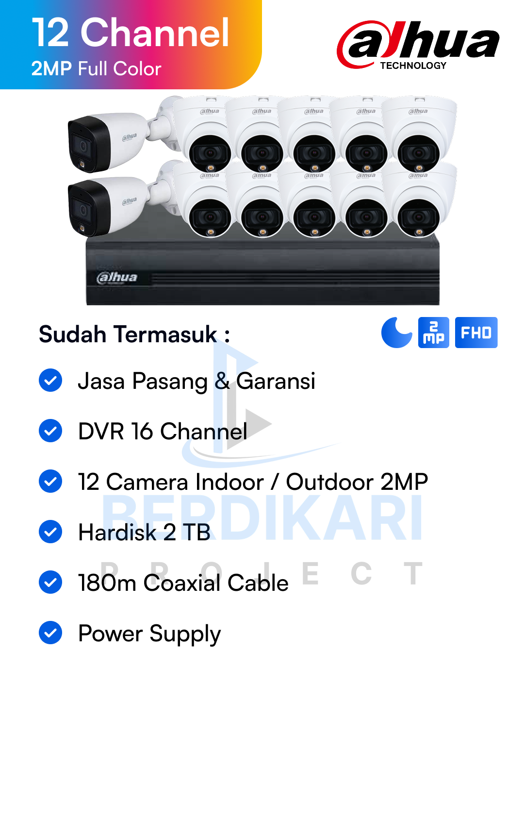 Paket CCTV Dahua Basic 2MP