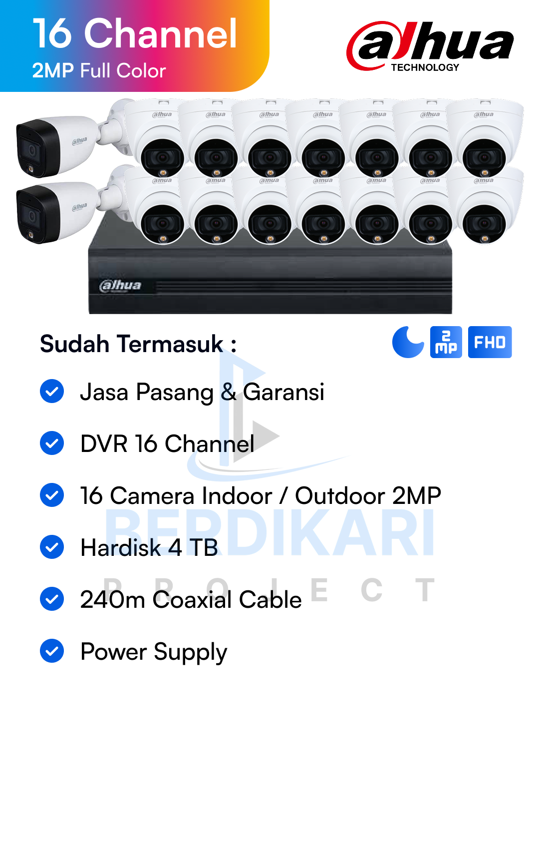 Paket CCTV Dahua Basic 2MP