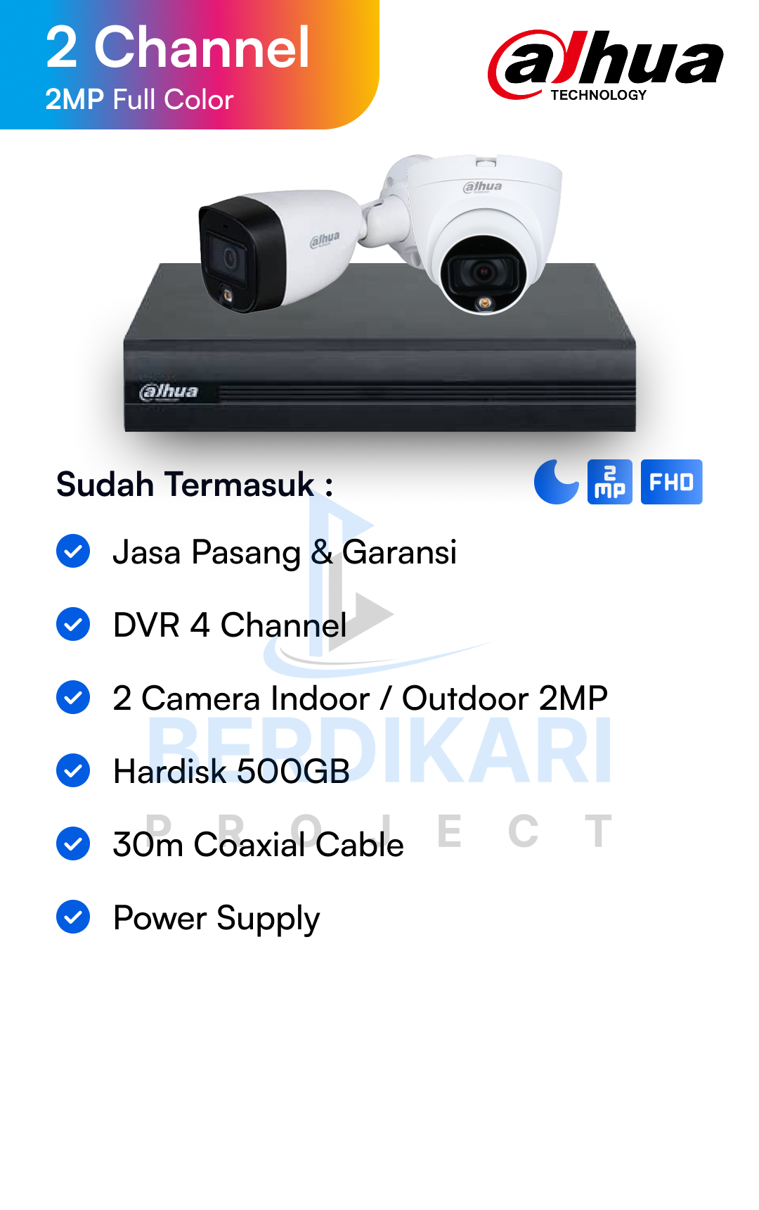 Paket CCTV Dahua Basic 2MP