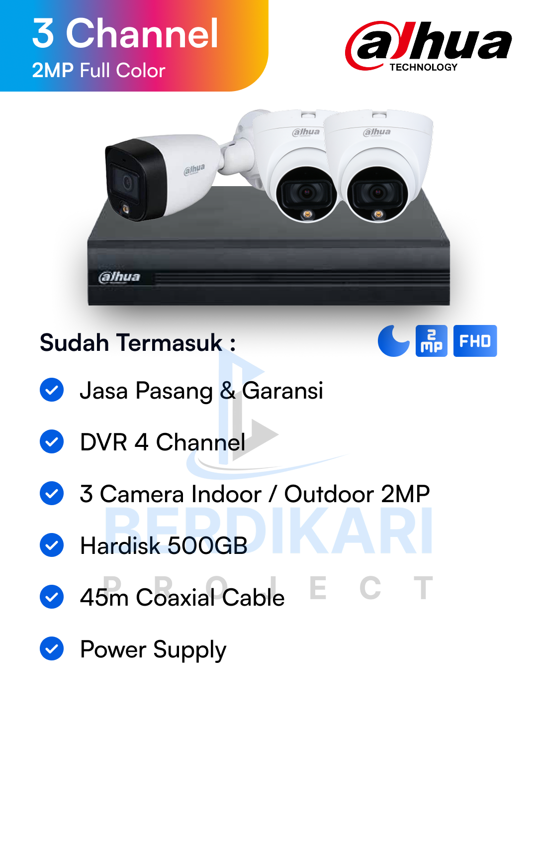 Paket CCTV Dahua Basic 2MP
