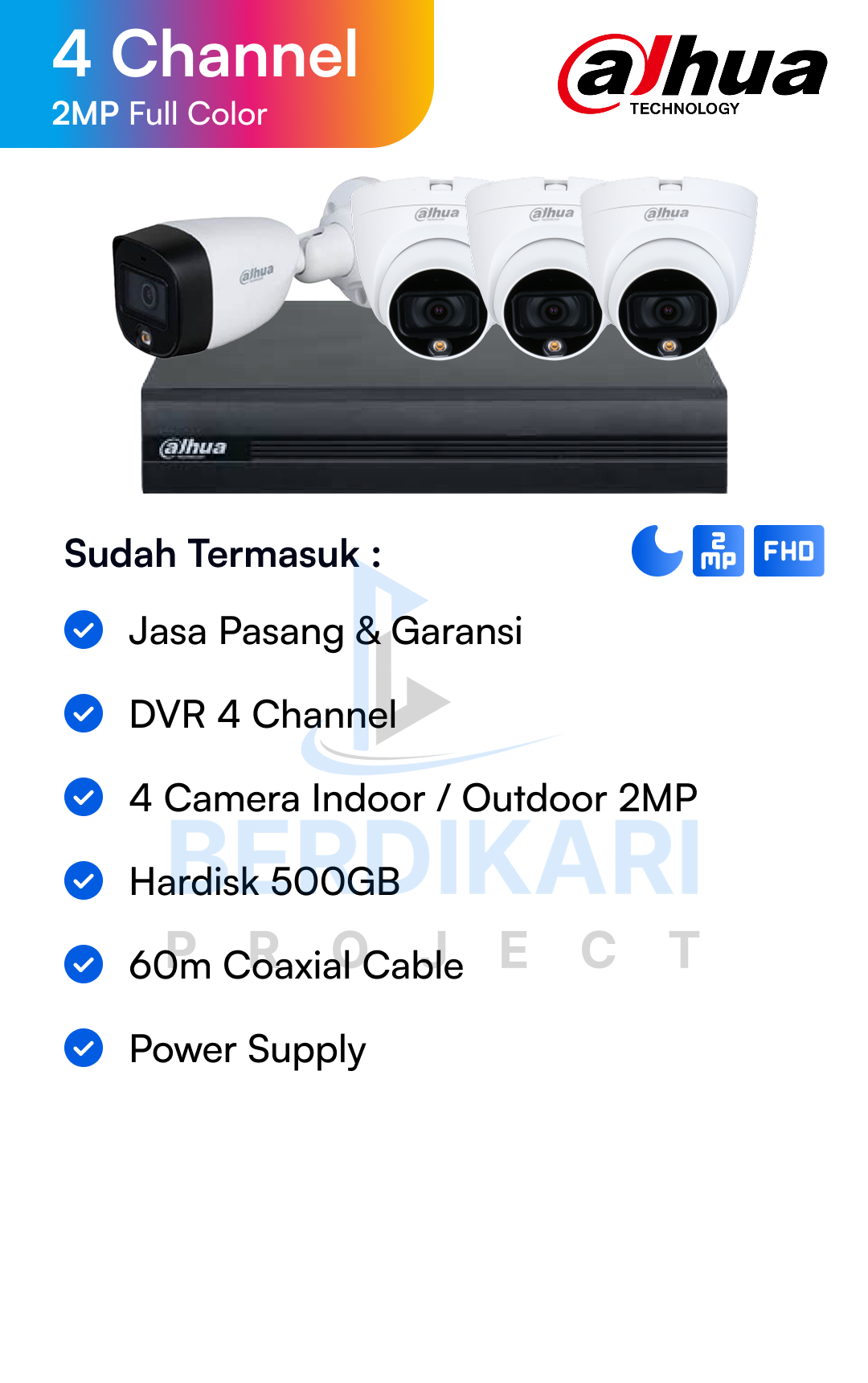 Paket CCTV Dahua Basic 2MP