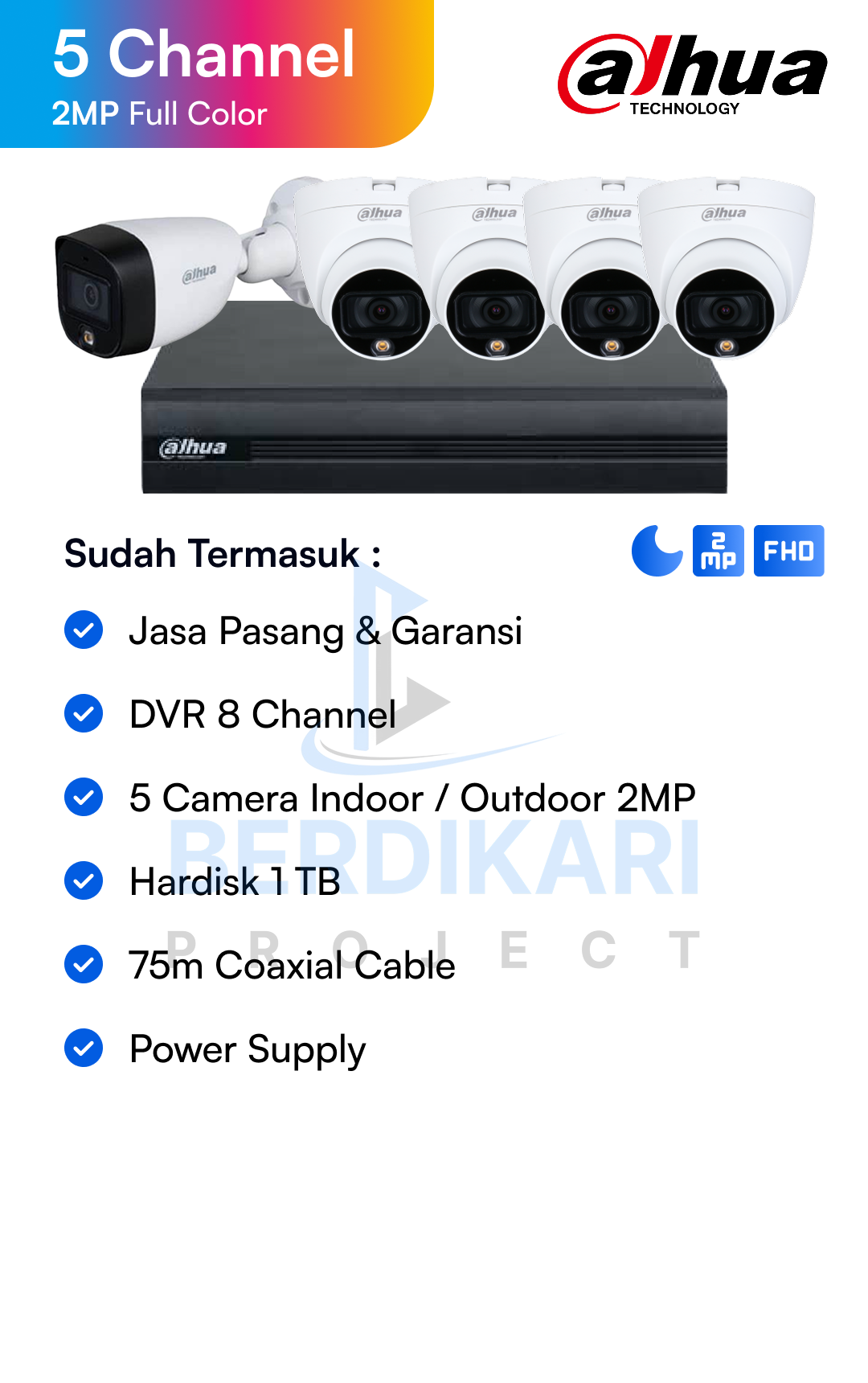 Paket CCTV Dahua Basic 2MP