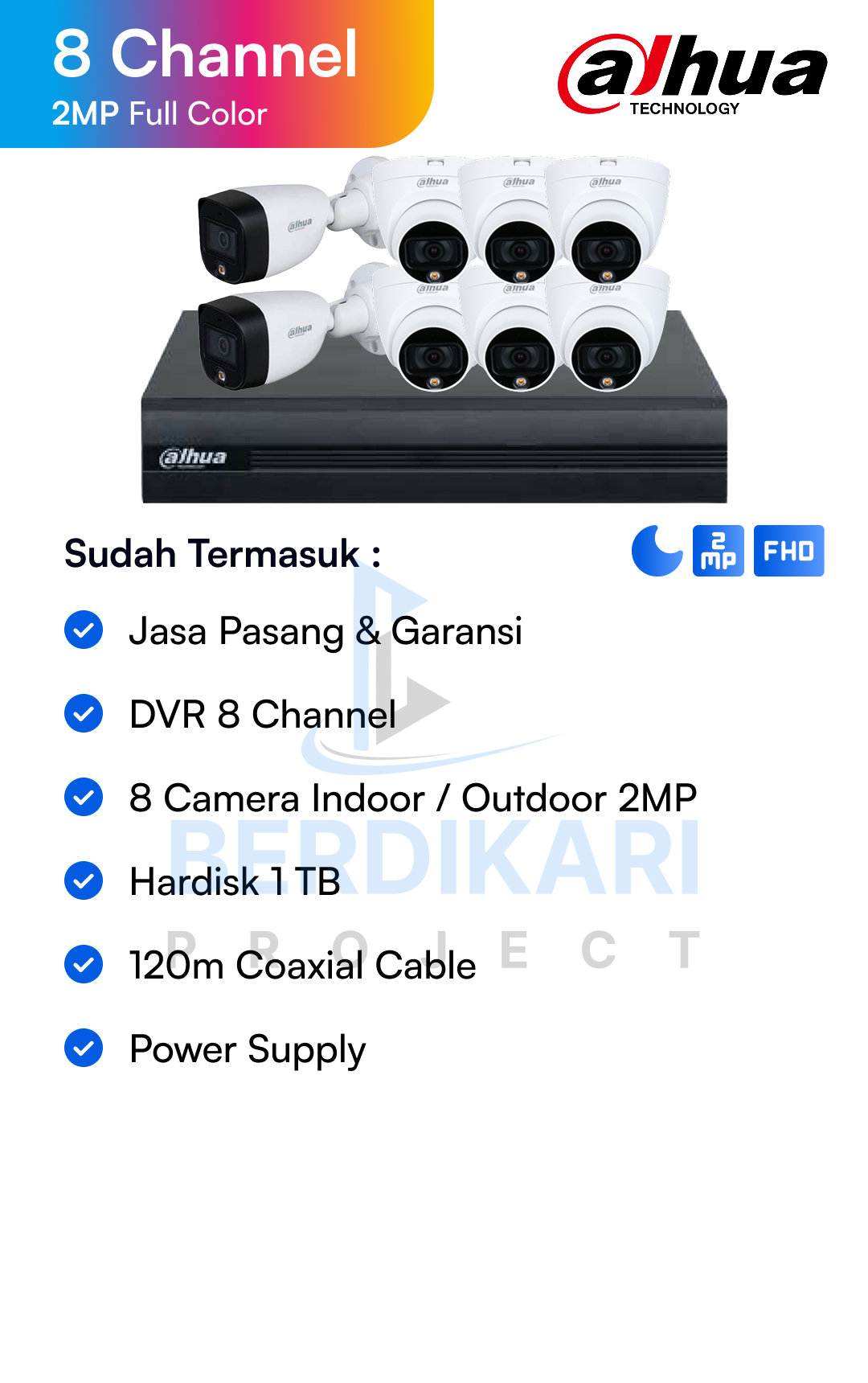 Paket CCTV Dahua Basic 2MP