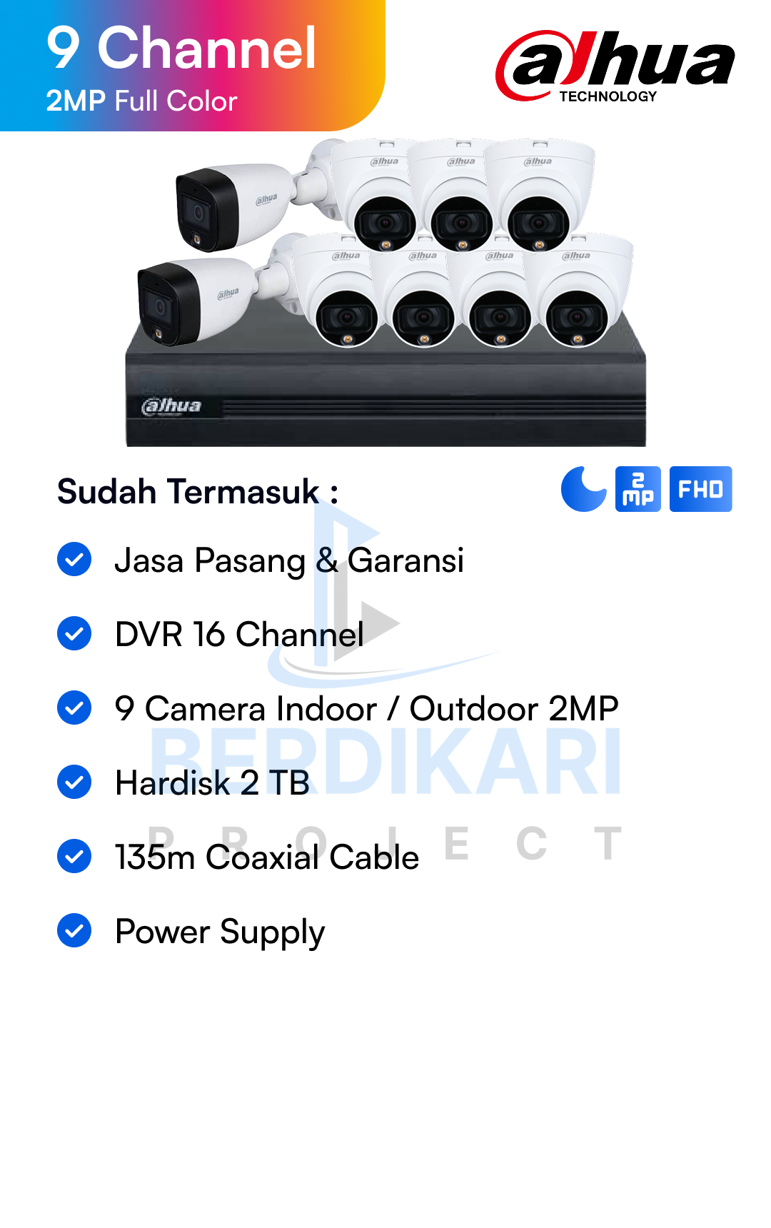 Paket CCTV Dahua Basic 2MP