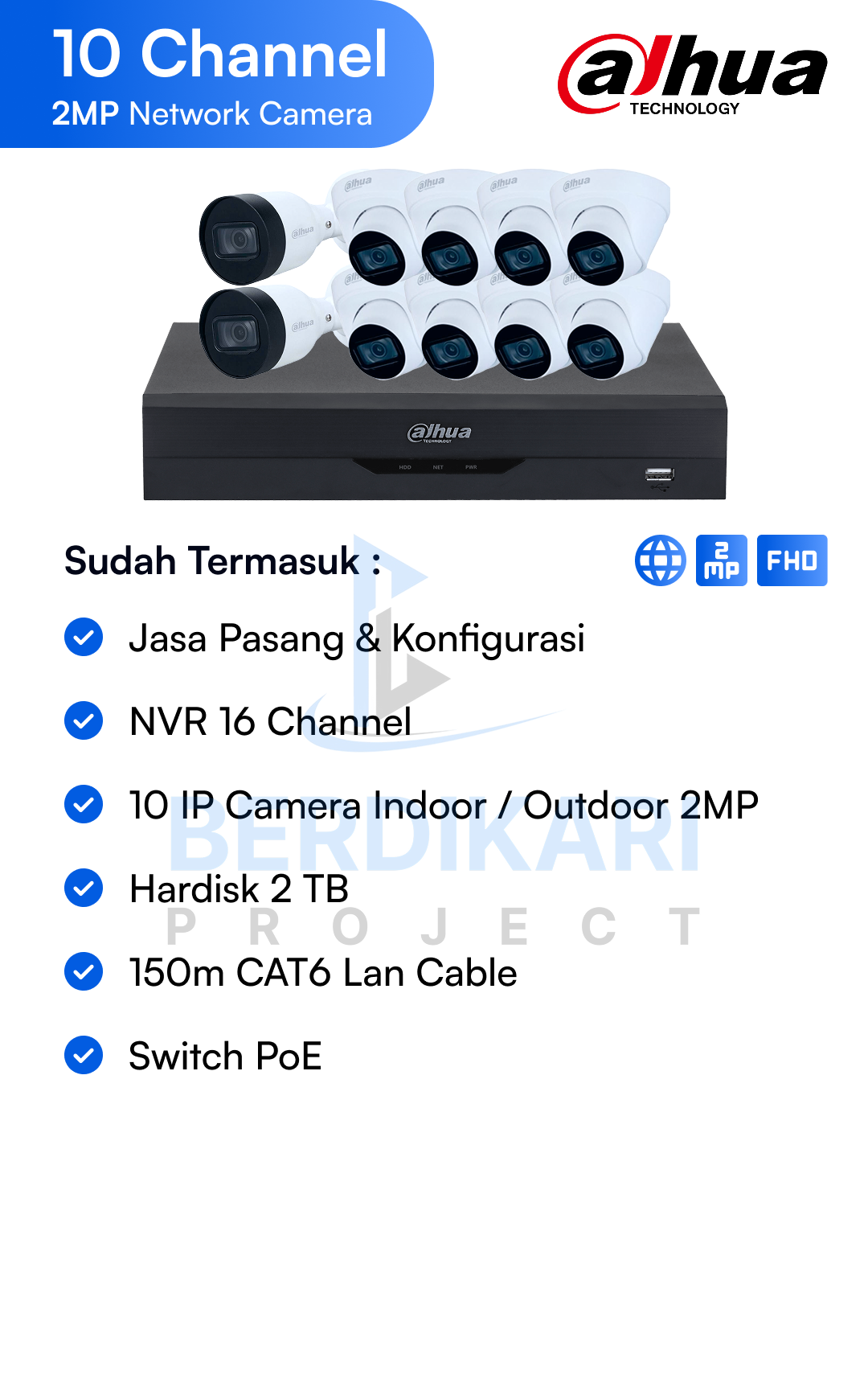 Paket CCTV Dahua Basic 2MP