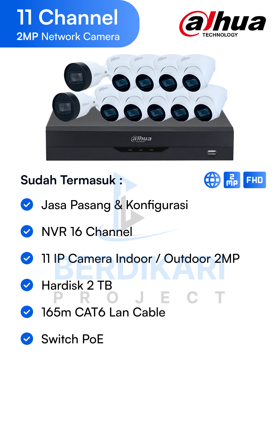 Paket CCTV Dahua Basic 2MP