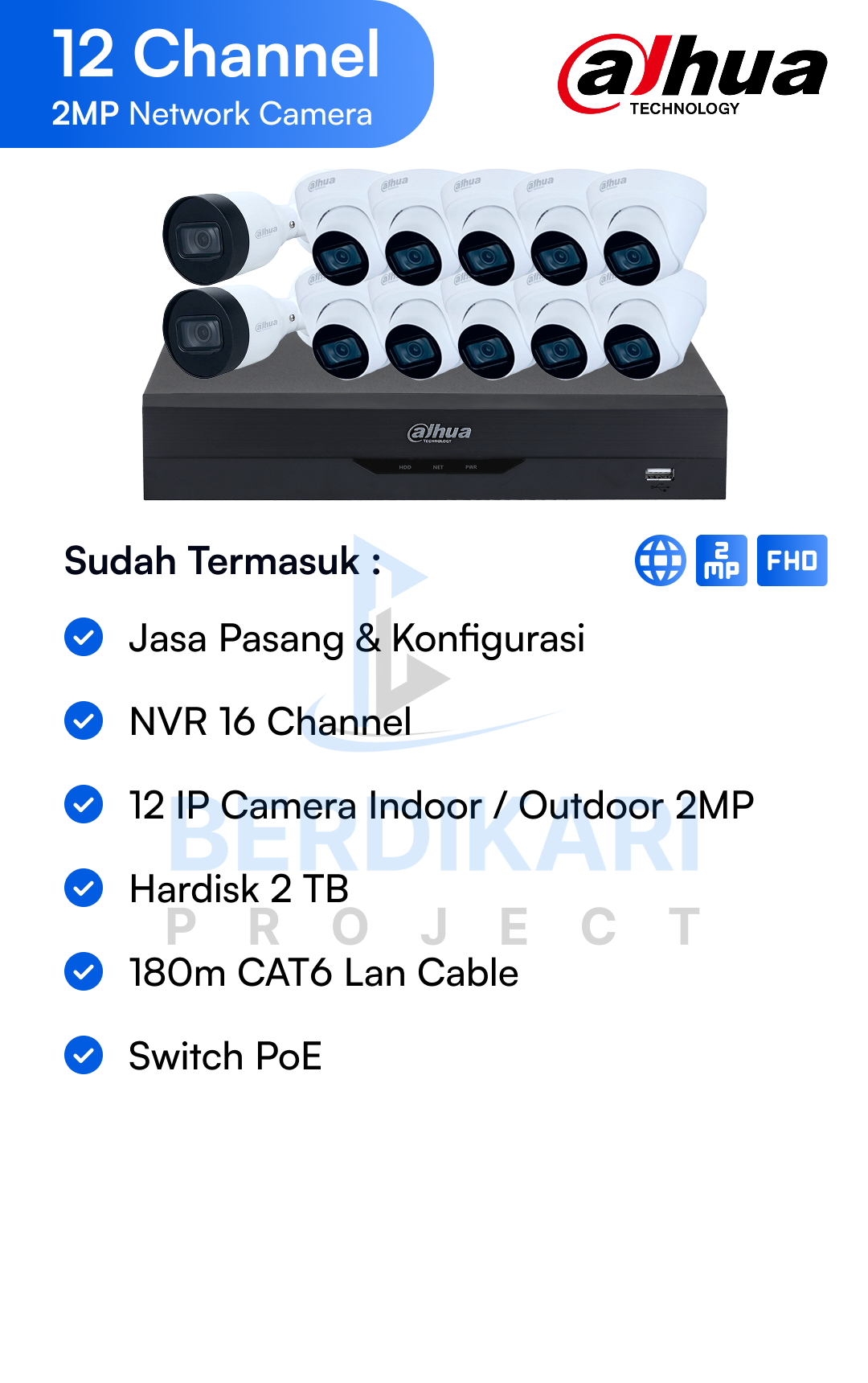 Paket CCTV Dahua Basic 2MP