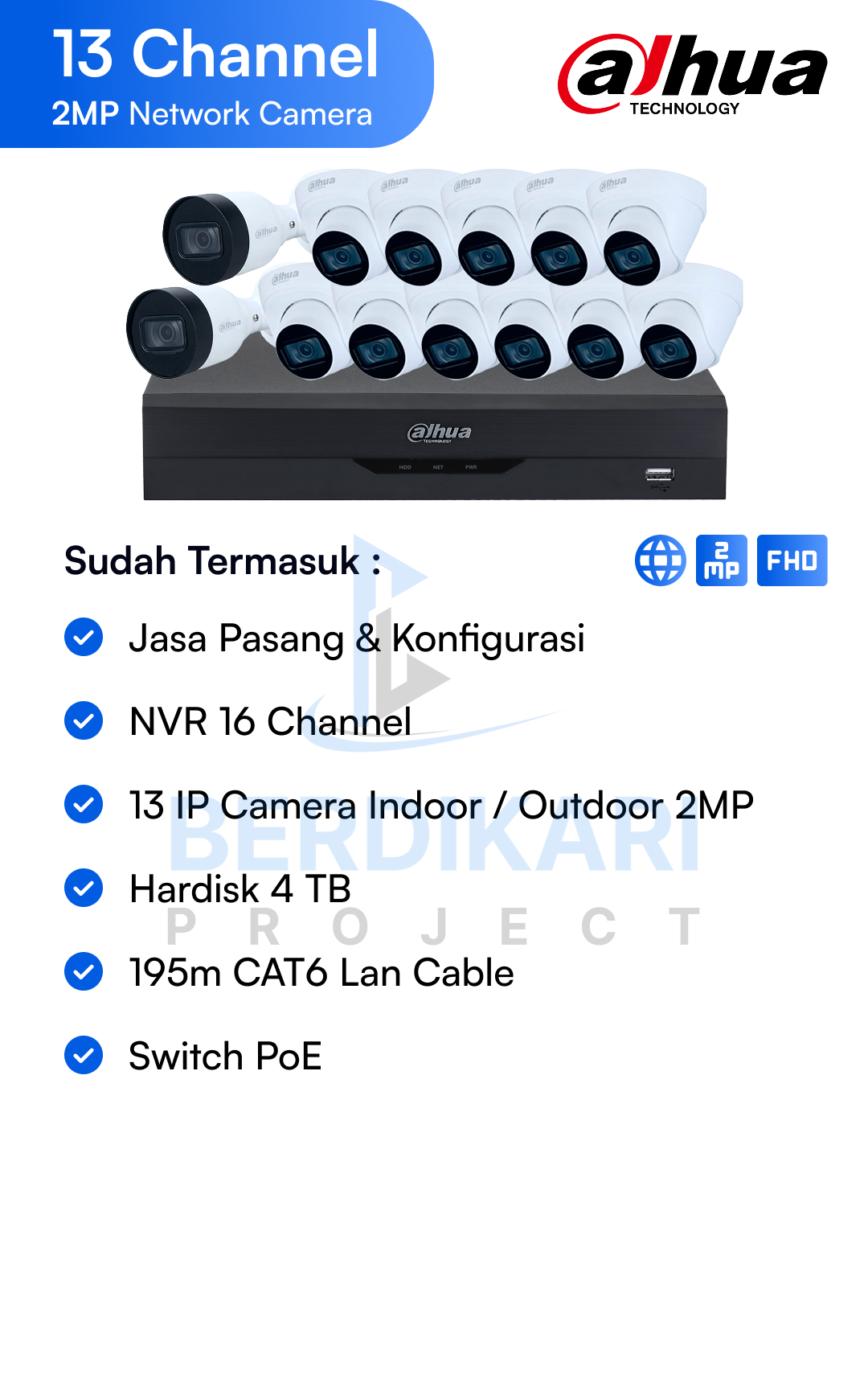 Paket CCTV Dahua Basic 2MP