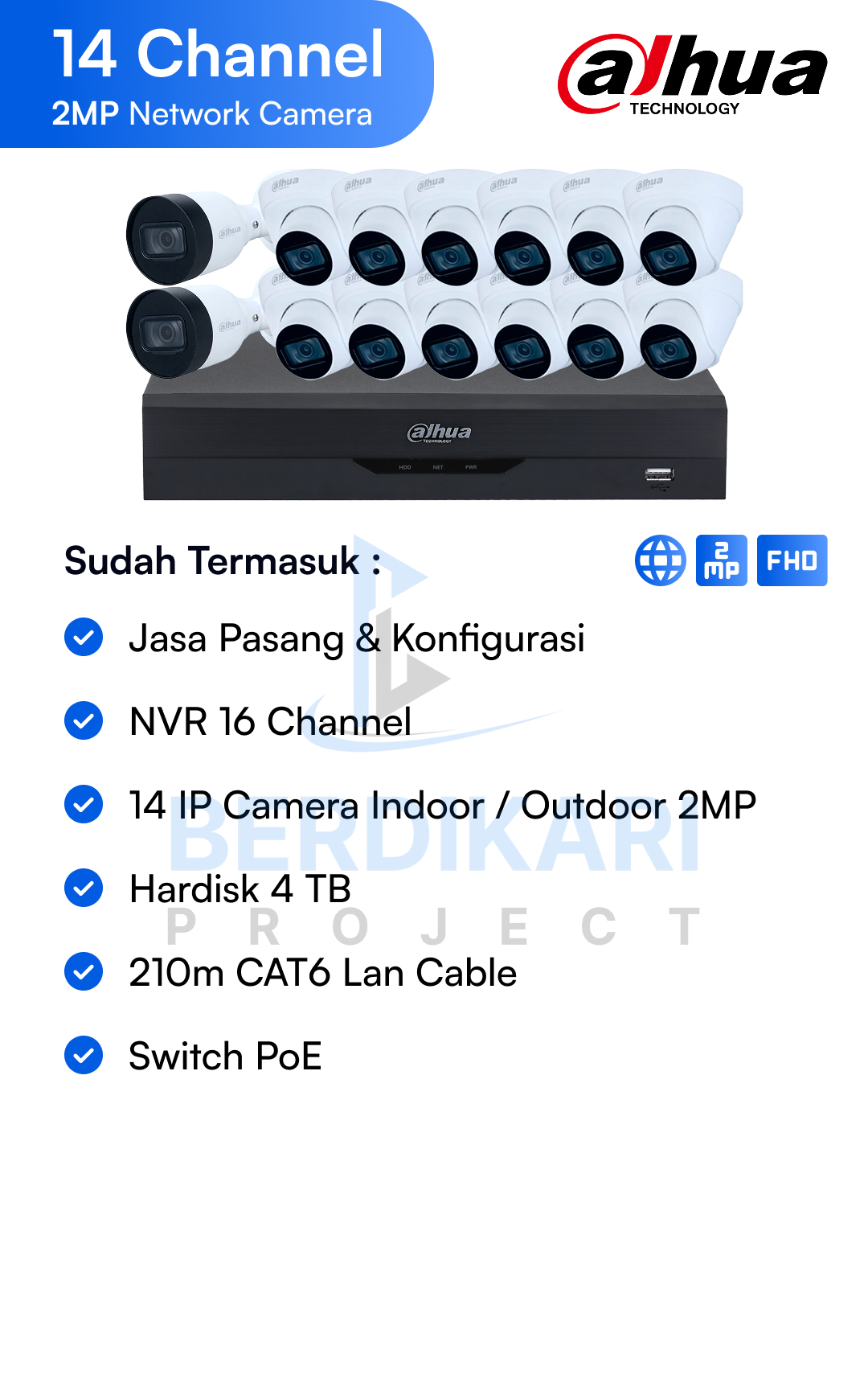 Paket CCTV Dahua Basic 2MP