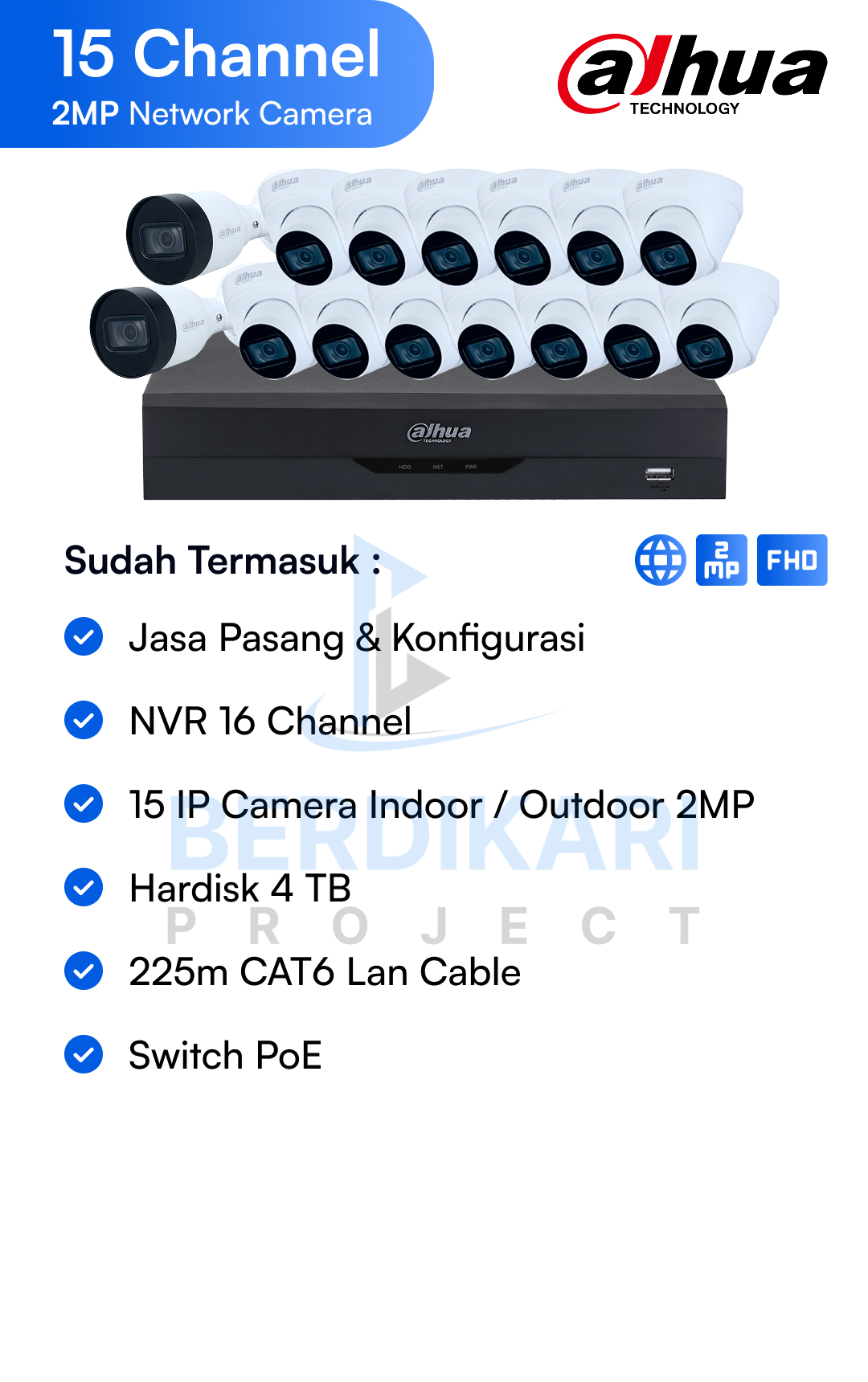 Paket CCTV Dahua Basic 2MP