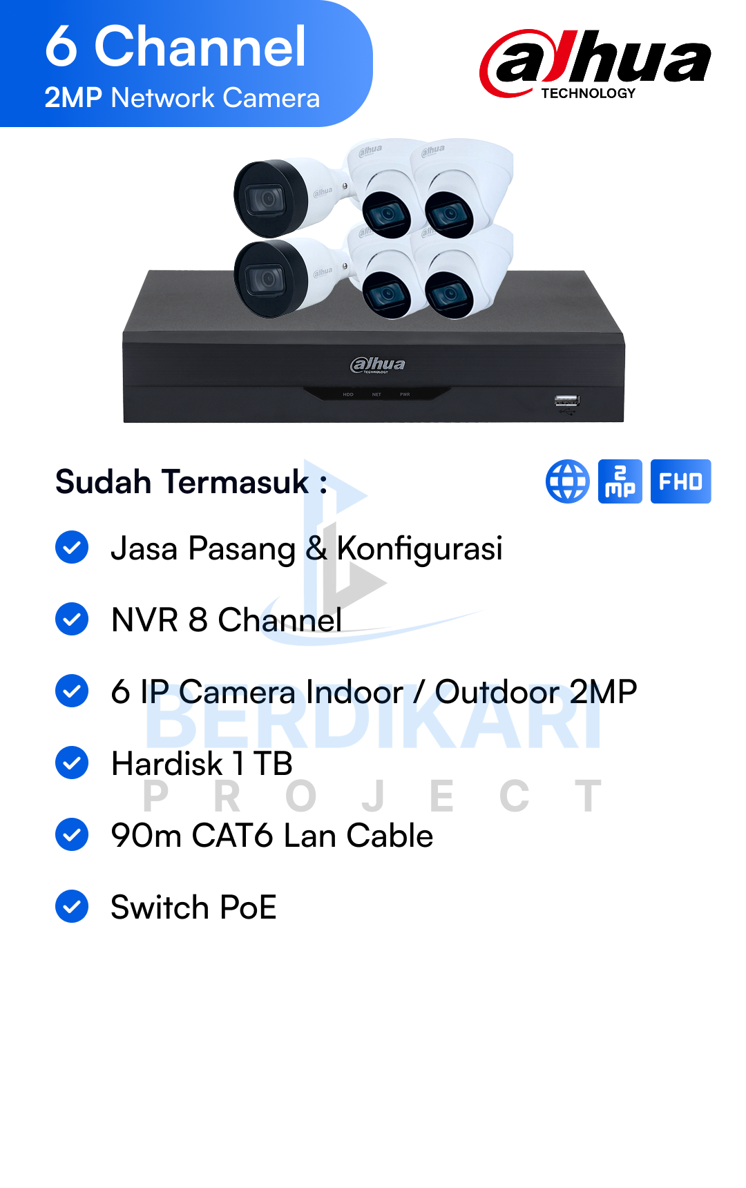 Paket CCTV Dahua Basic 2MP