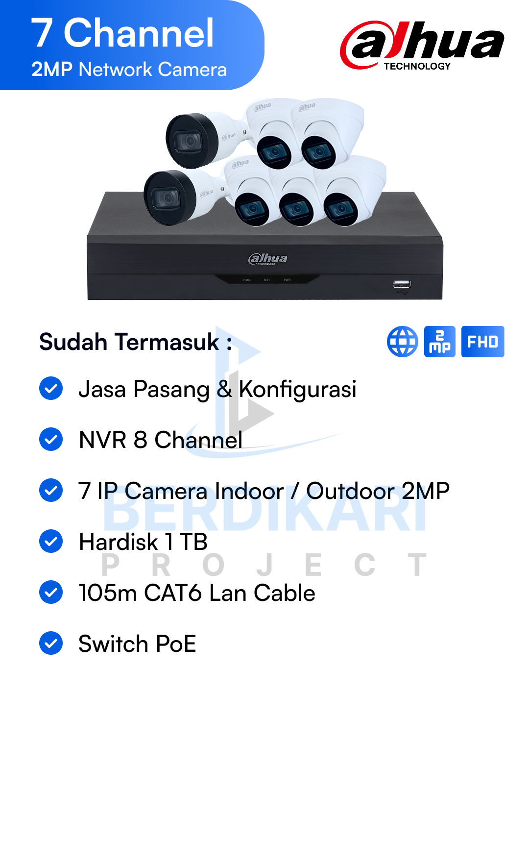 Paket CCTV Dahua Basic 2MP
