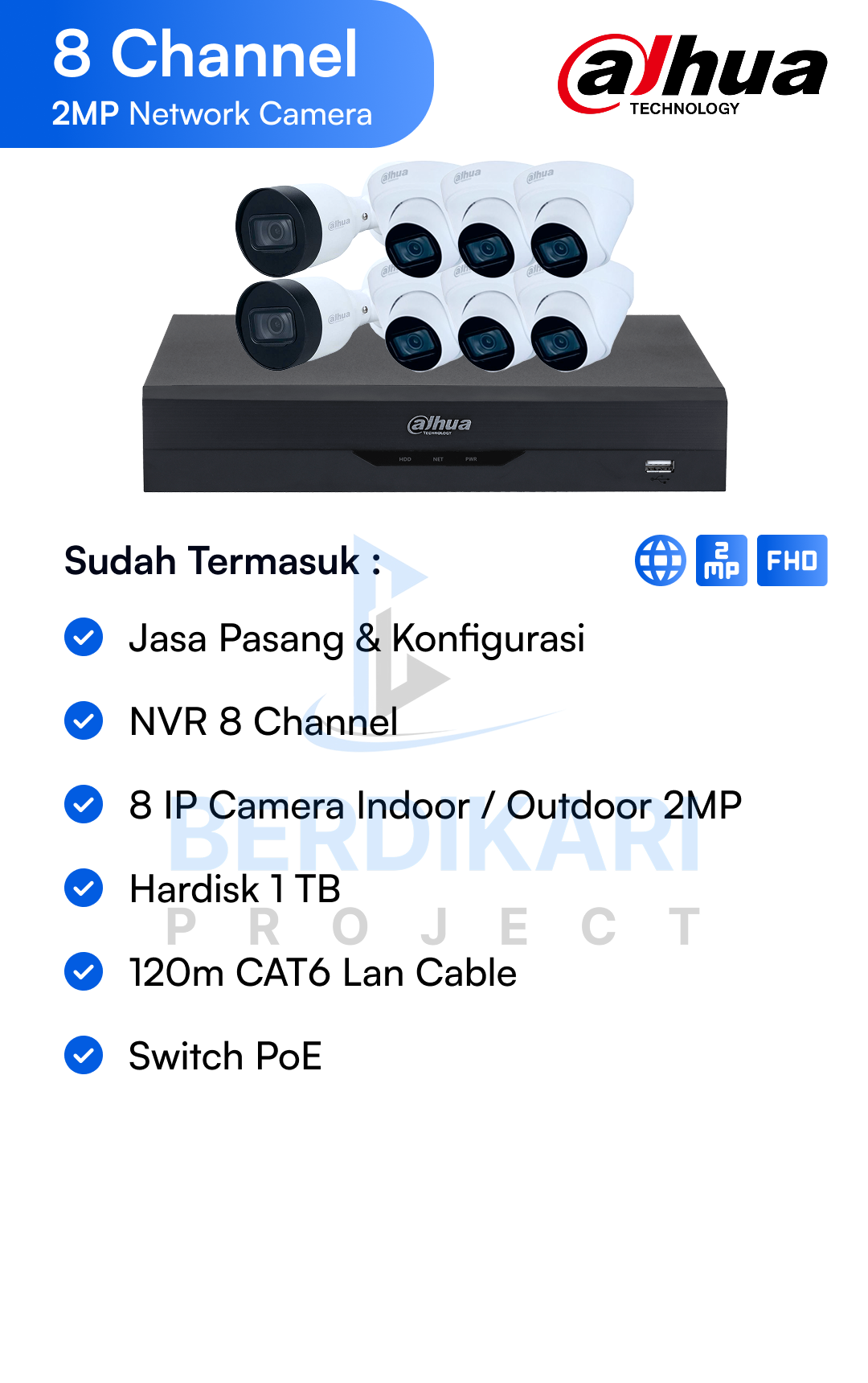 Paket CCTV Dahua Basic 2MP