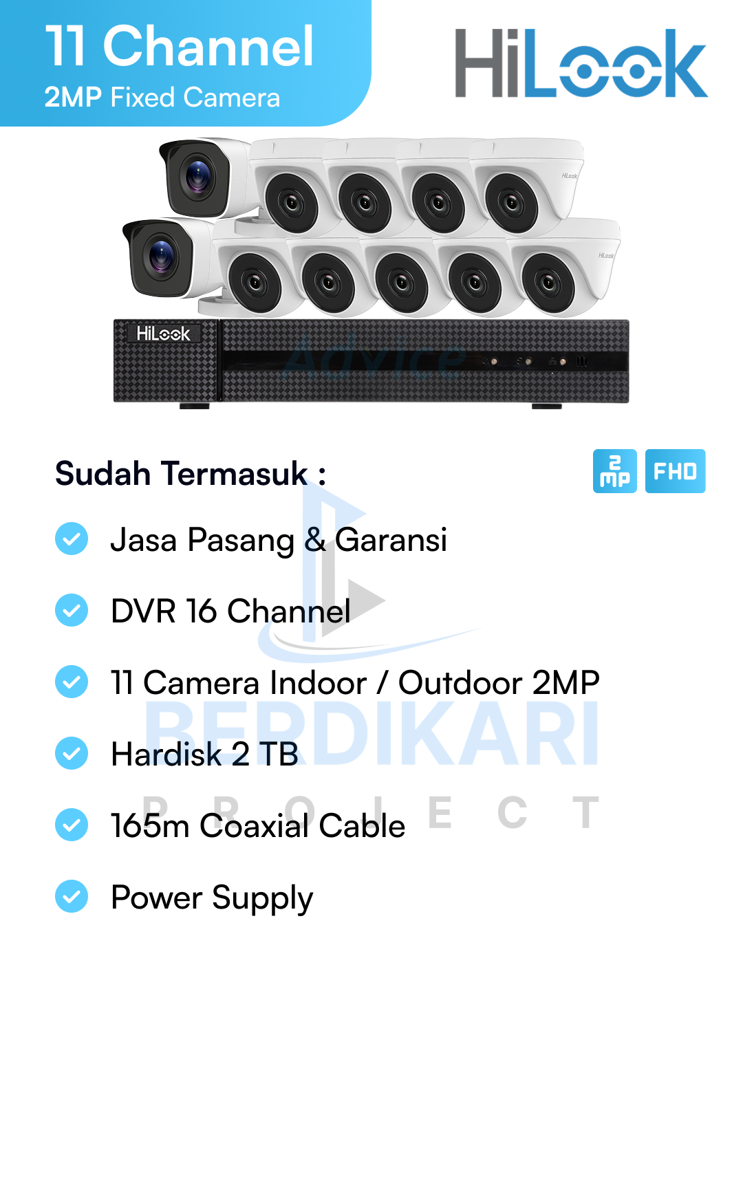 Paket CCTV HiLook Basic 2MP