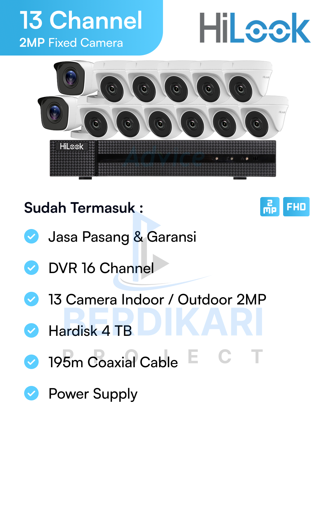 Paket CCTV HiLook Basic 2MP