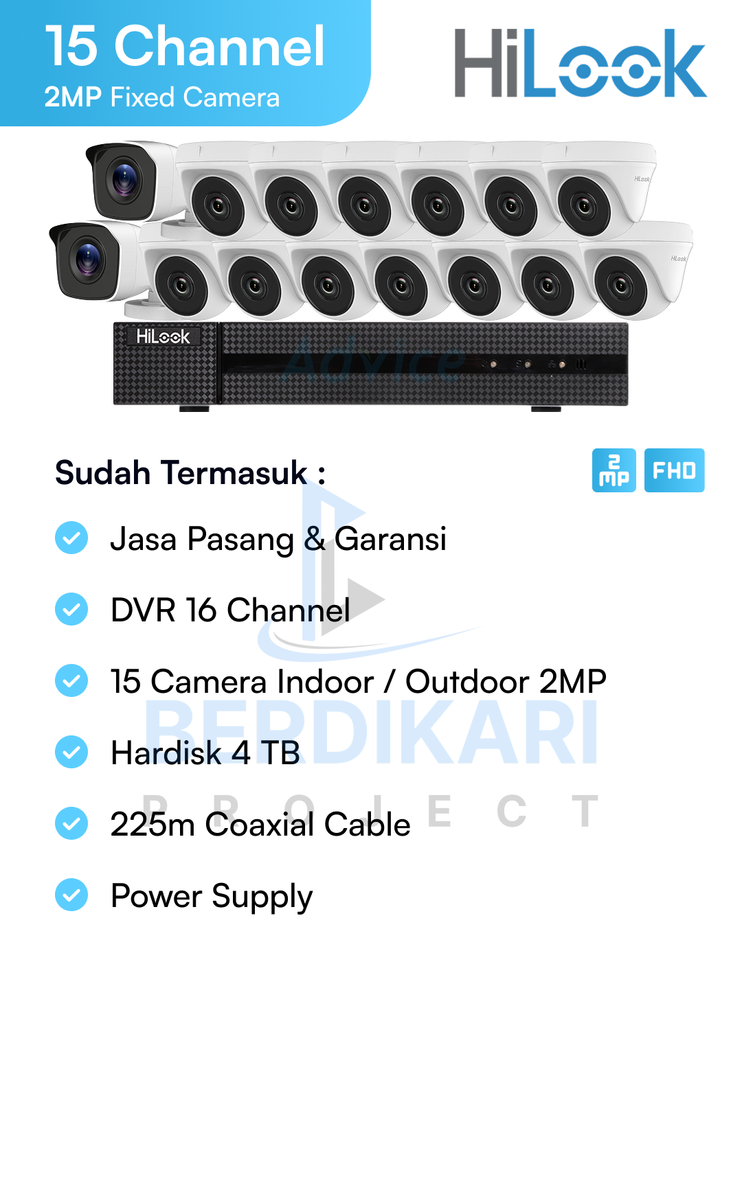Paket CCTV HiLook Basic 2MP