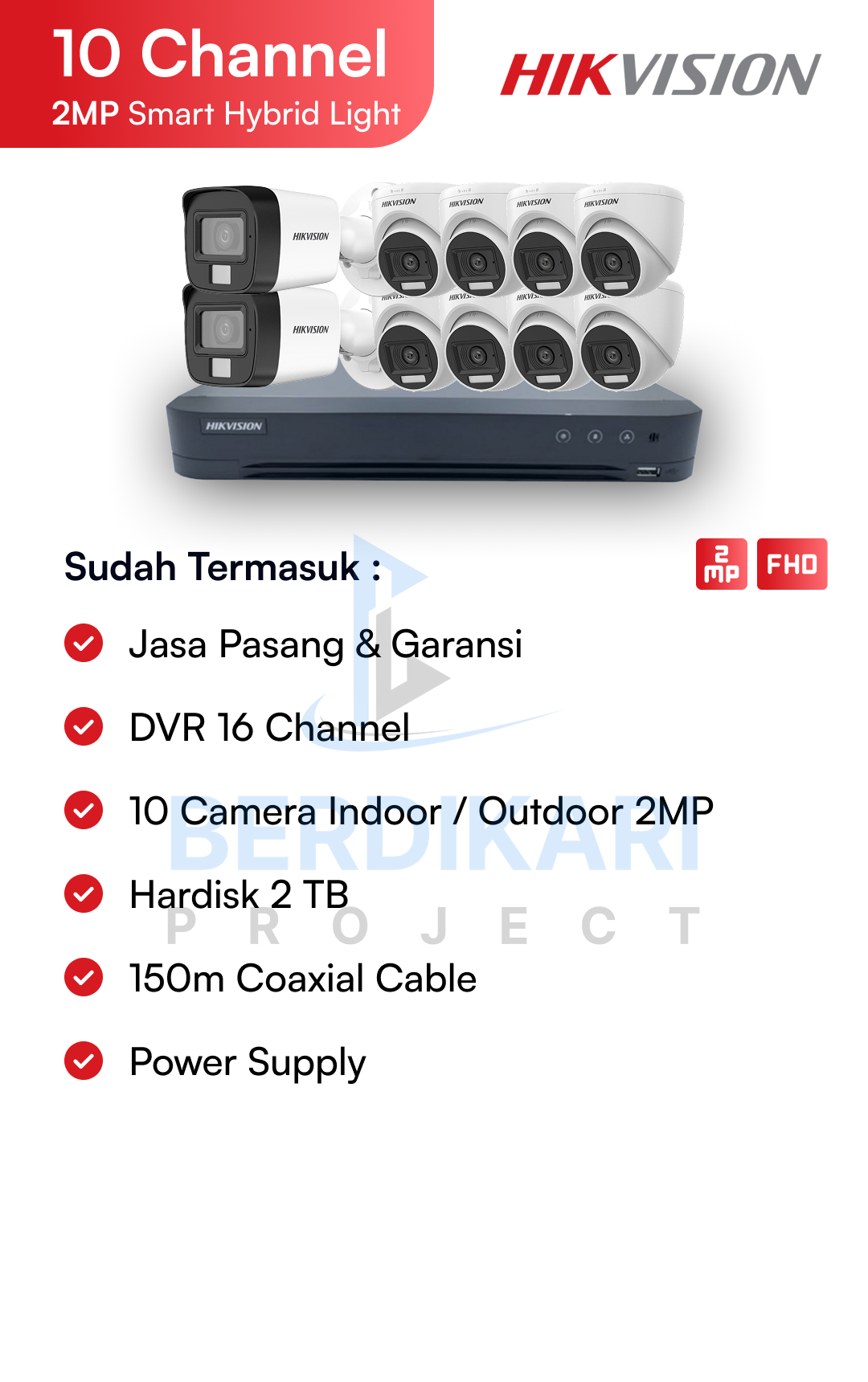 Paket CCTV Hikvision Basic 2MP