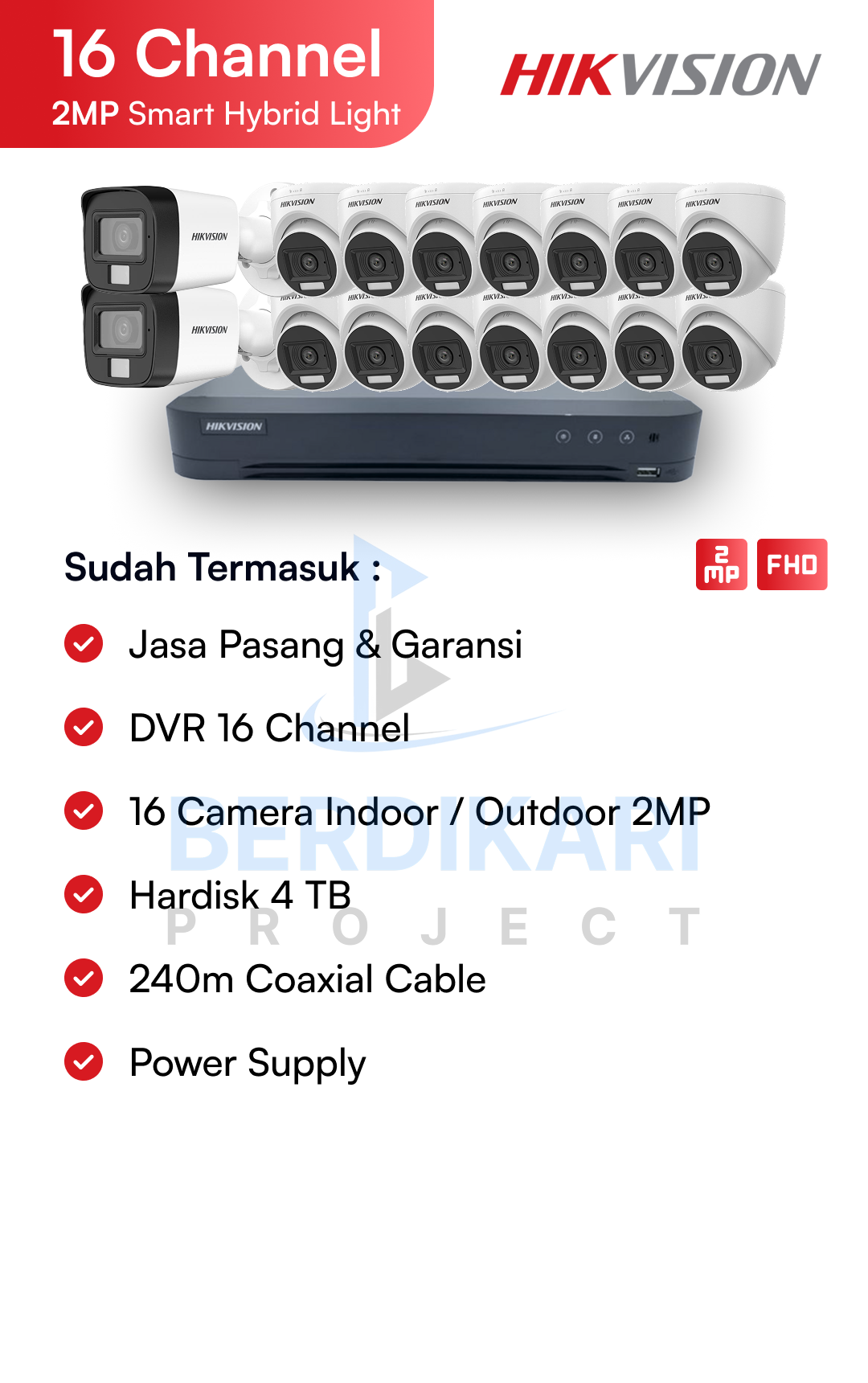 Paket CCTV Hikvision Basic 2MP