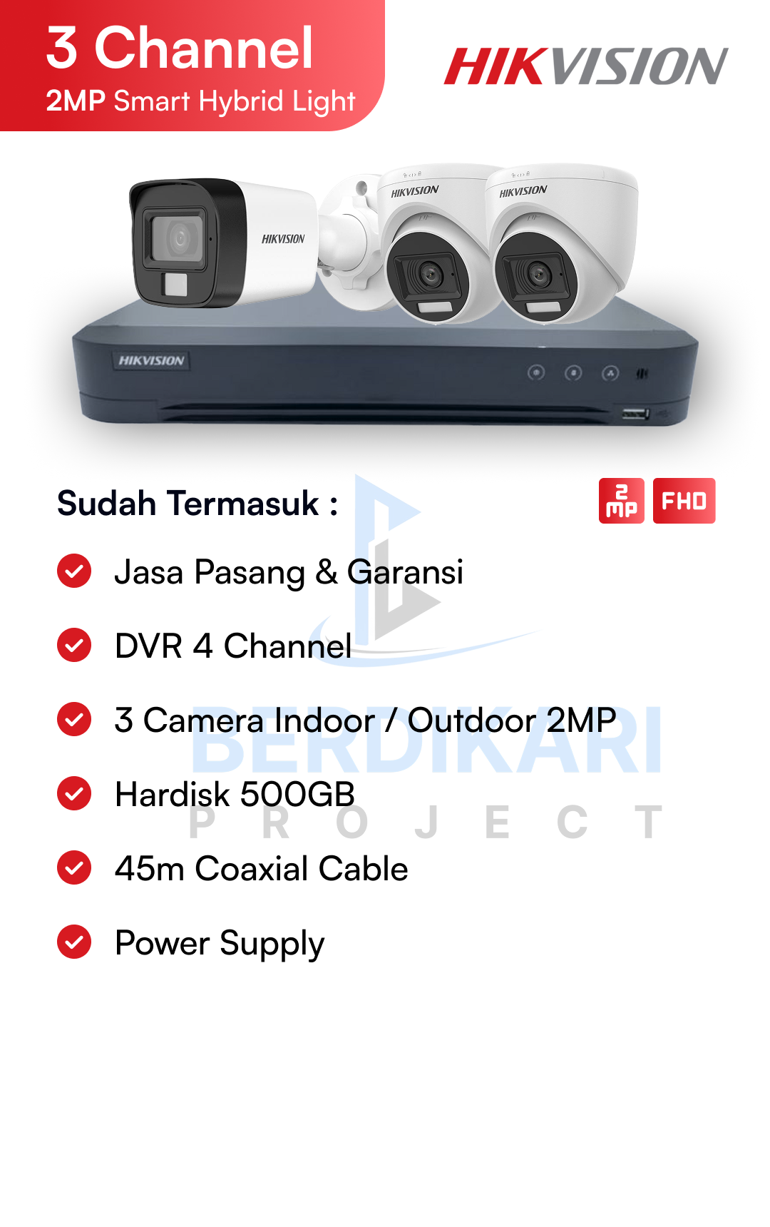 Paket CCTV Hikvision Basic 2MP
