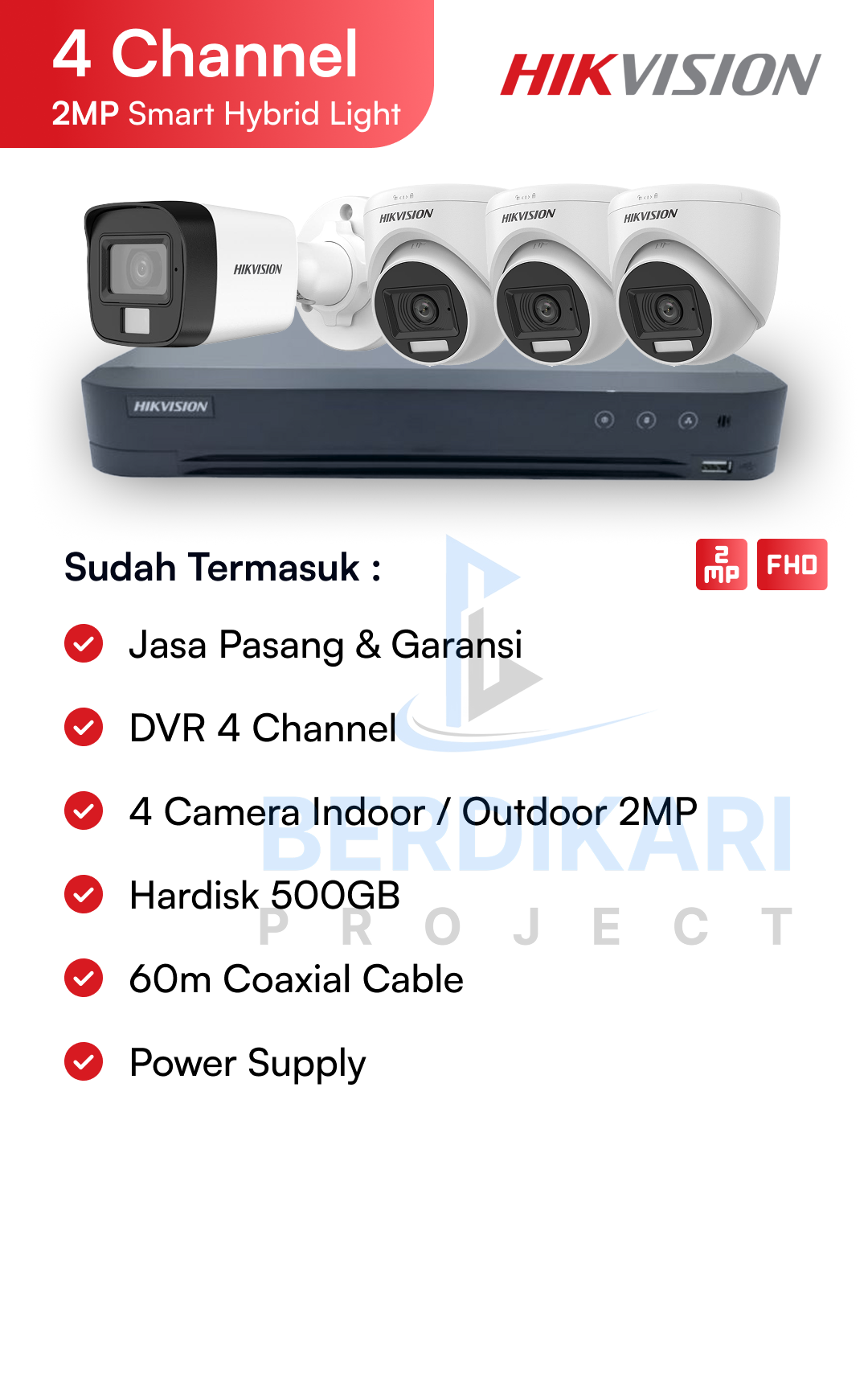 Paket CCTV Hikvision Basic 2MP