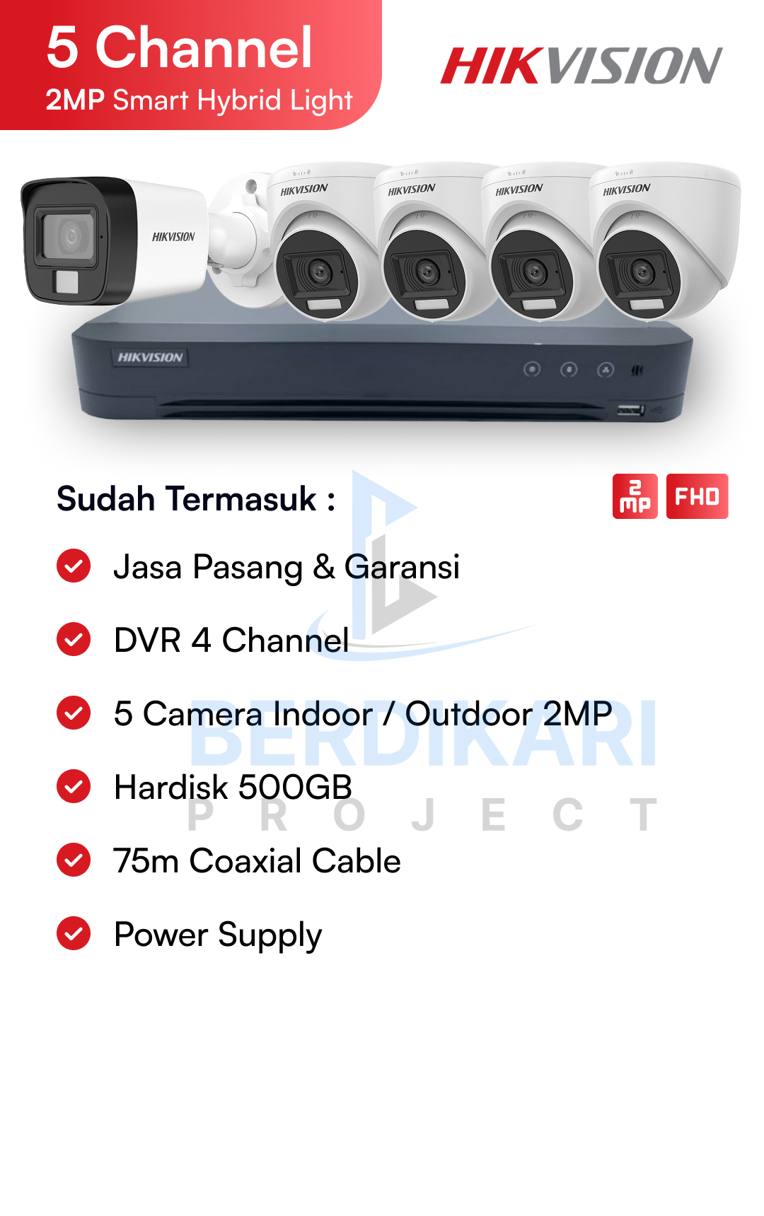 Paket CCTV Hikvision Basic 2MP
