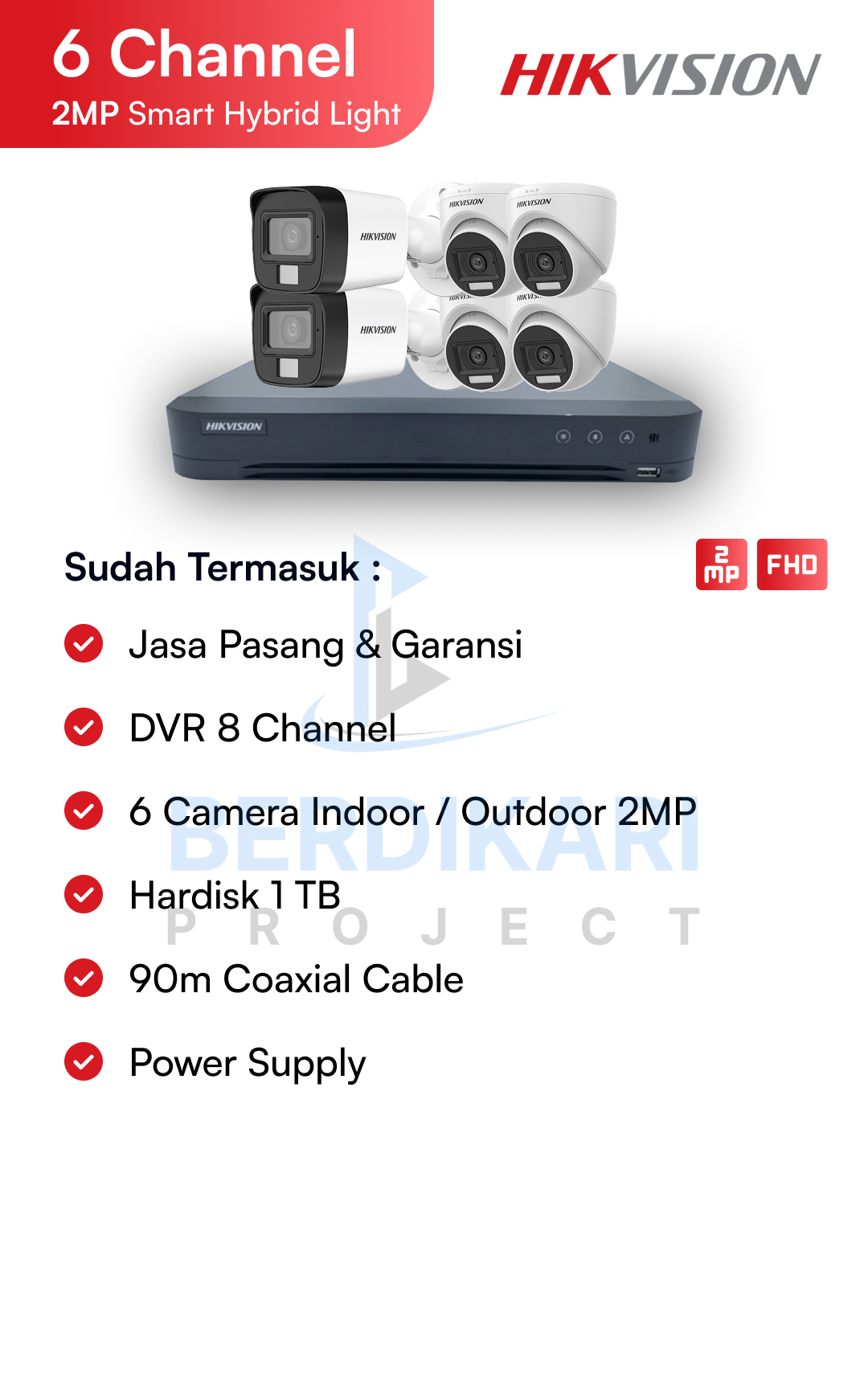 Paket CCTV Hikvision Basic 2MP