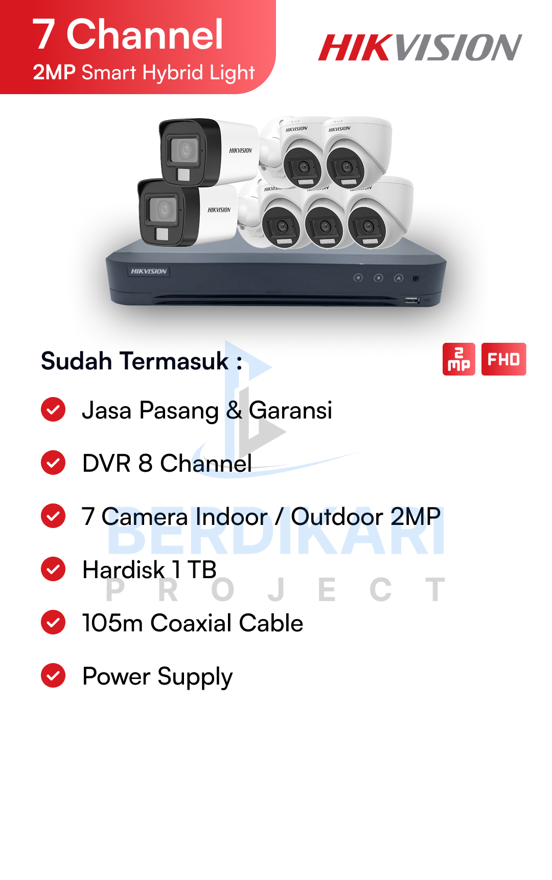 Paket CCTV Hikvision Basic 2MP